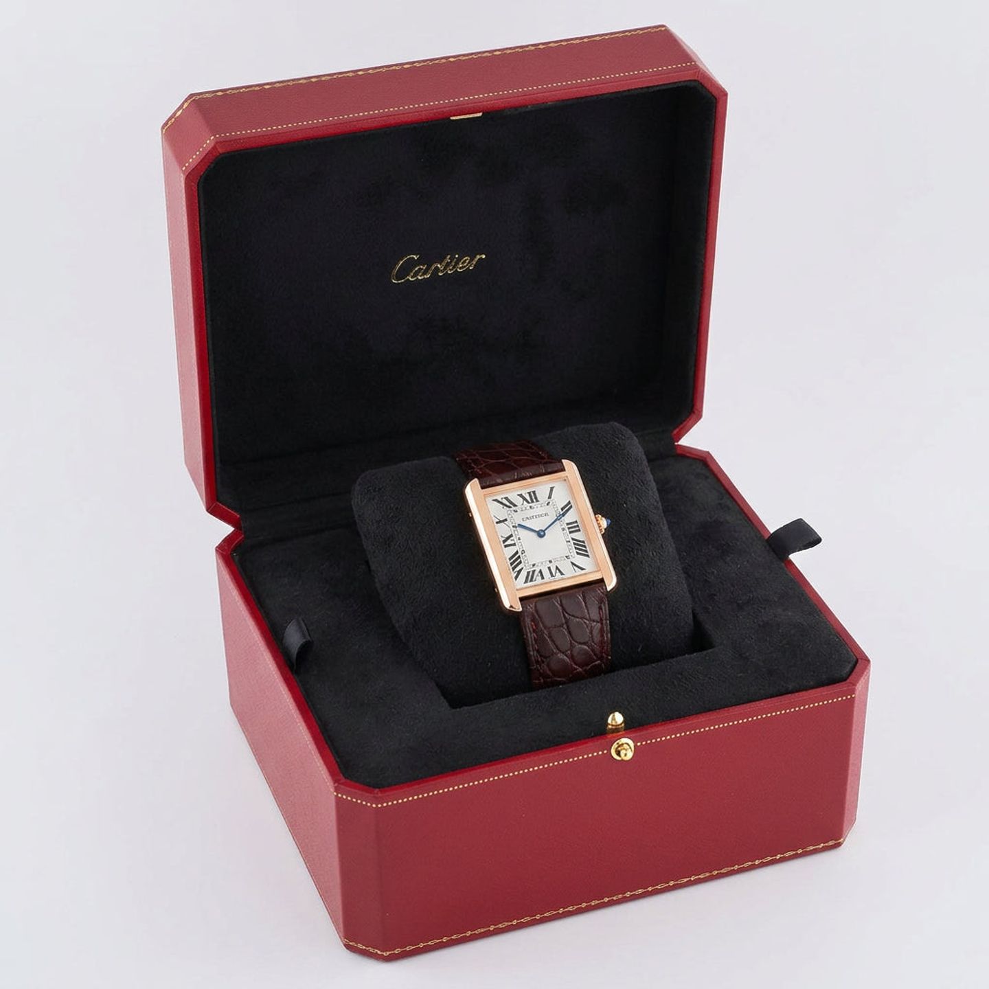 Cartier Tank Solo W5200025 (2016) - Zilver wijzerplaat 35mm Roségoud (4/4)