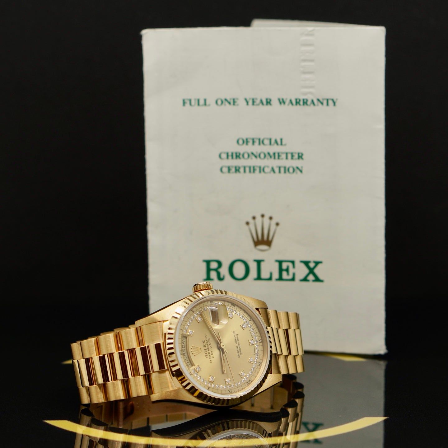 Rolex Day-Date 36 18238 (1989) - Champagne wijzerplaat 36mm Geelgoud (5/7)