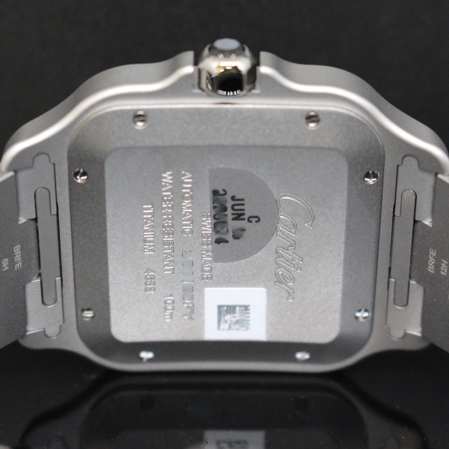 Cartier Santos WSSA0089 (2025) - White dial 40 mm Titanium case (4/7)