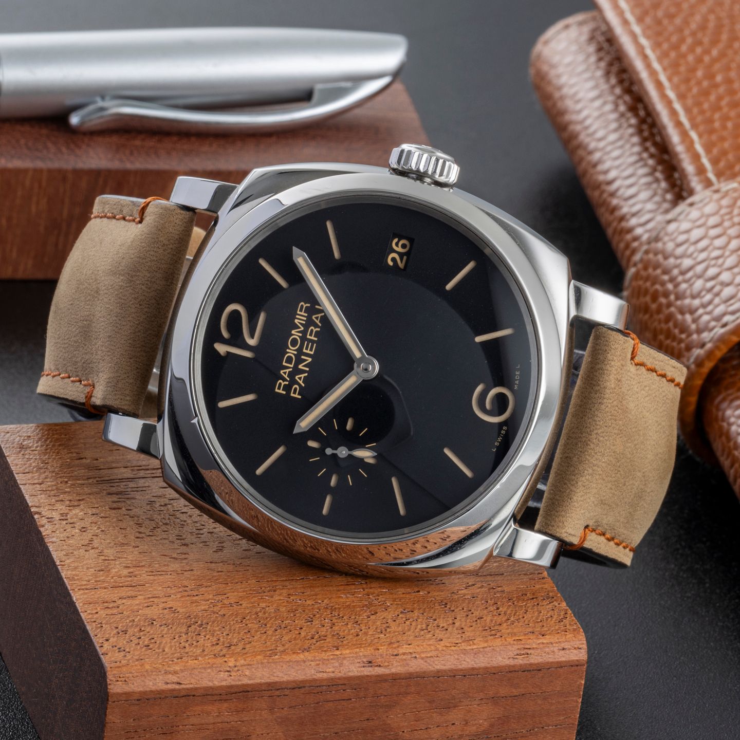 Panerai Radiomir 1940 3 Days PAM00514 (Unknown (random serial)) - Black dial 47 mm Steel case (2/8)