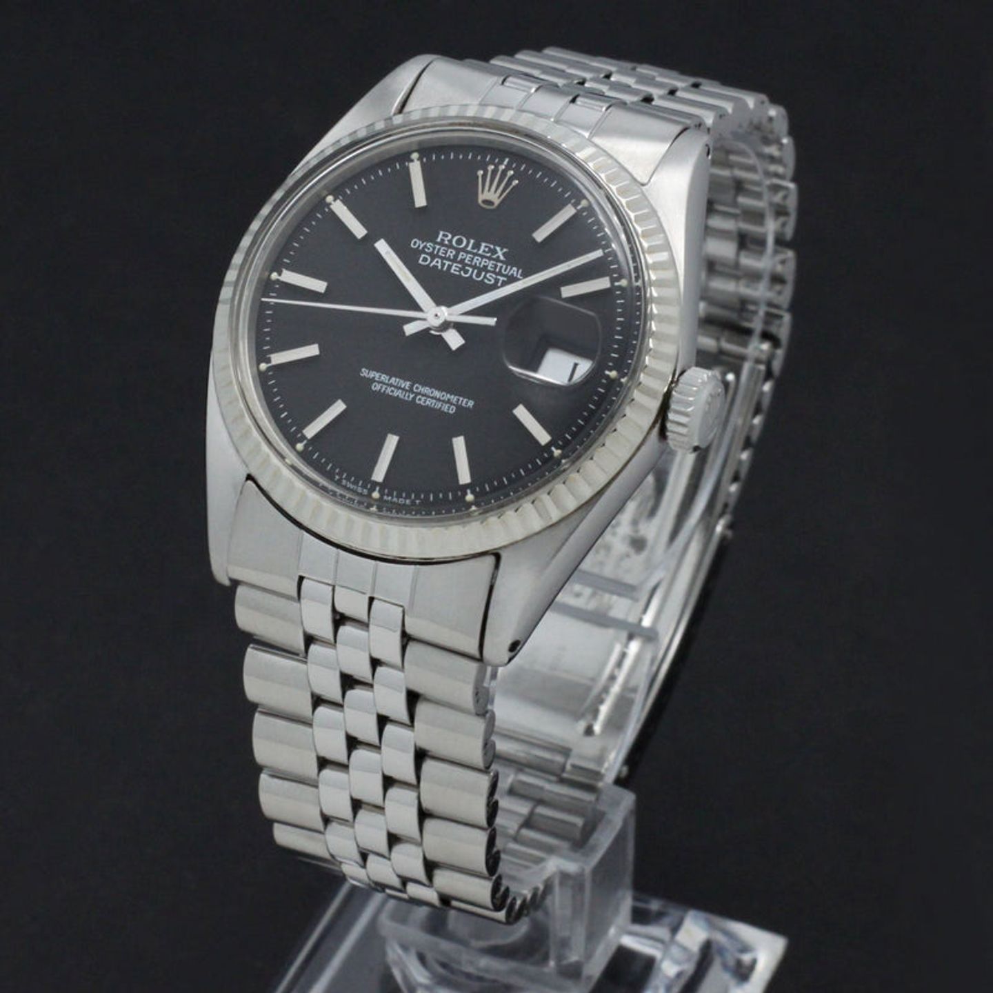 Rolex Datejust 1601 (1964) - Black dial 36 mm Steel case (2/6)