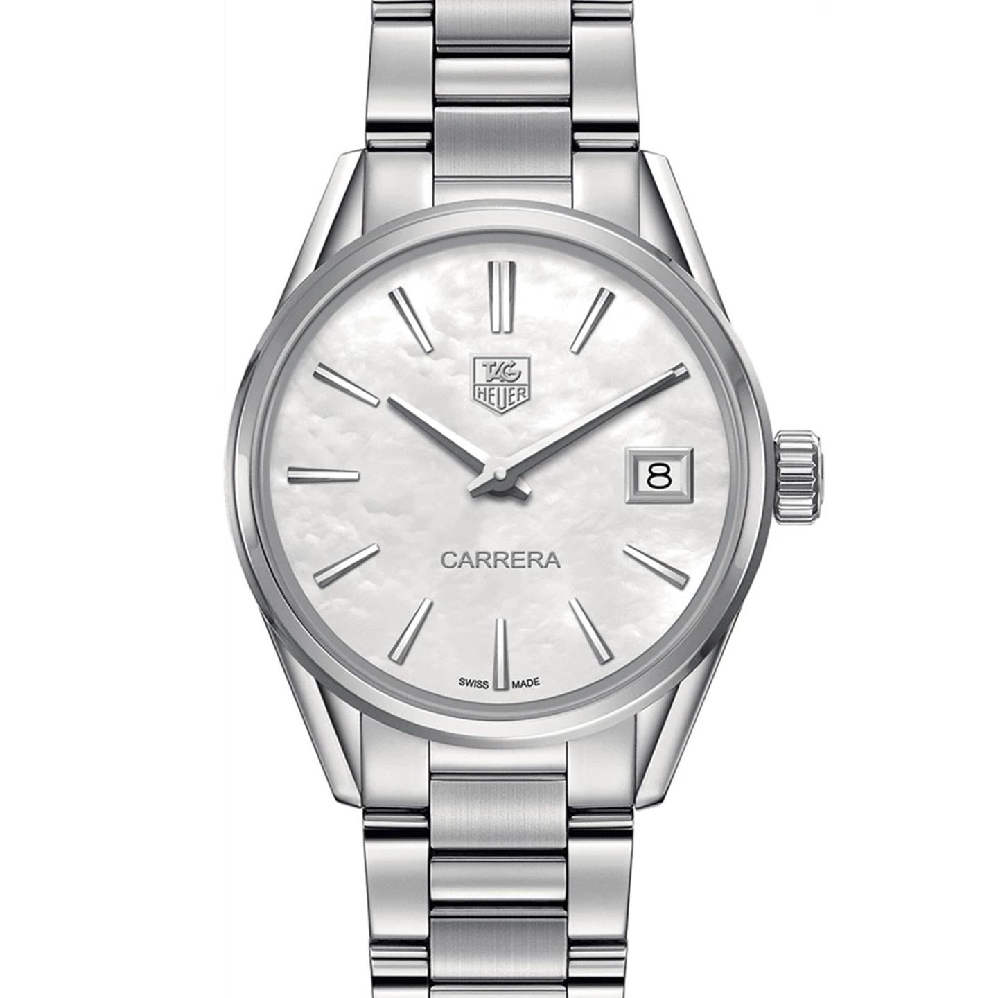 TAG Heuer Carrera Lady WBK1318.BA0652 (2024) - White dial 36 mm Steel case (1/3)