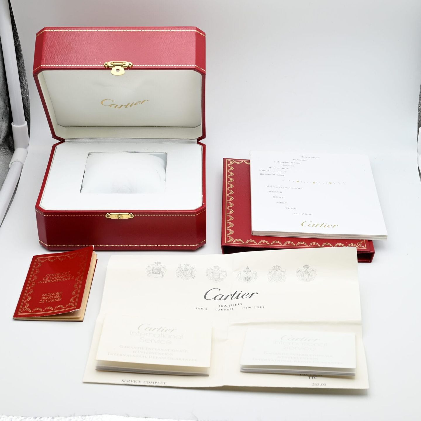 Cartier Panthère 1100 (1995) - White dial 27 mm Gold/Steel case (2/8)