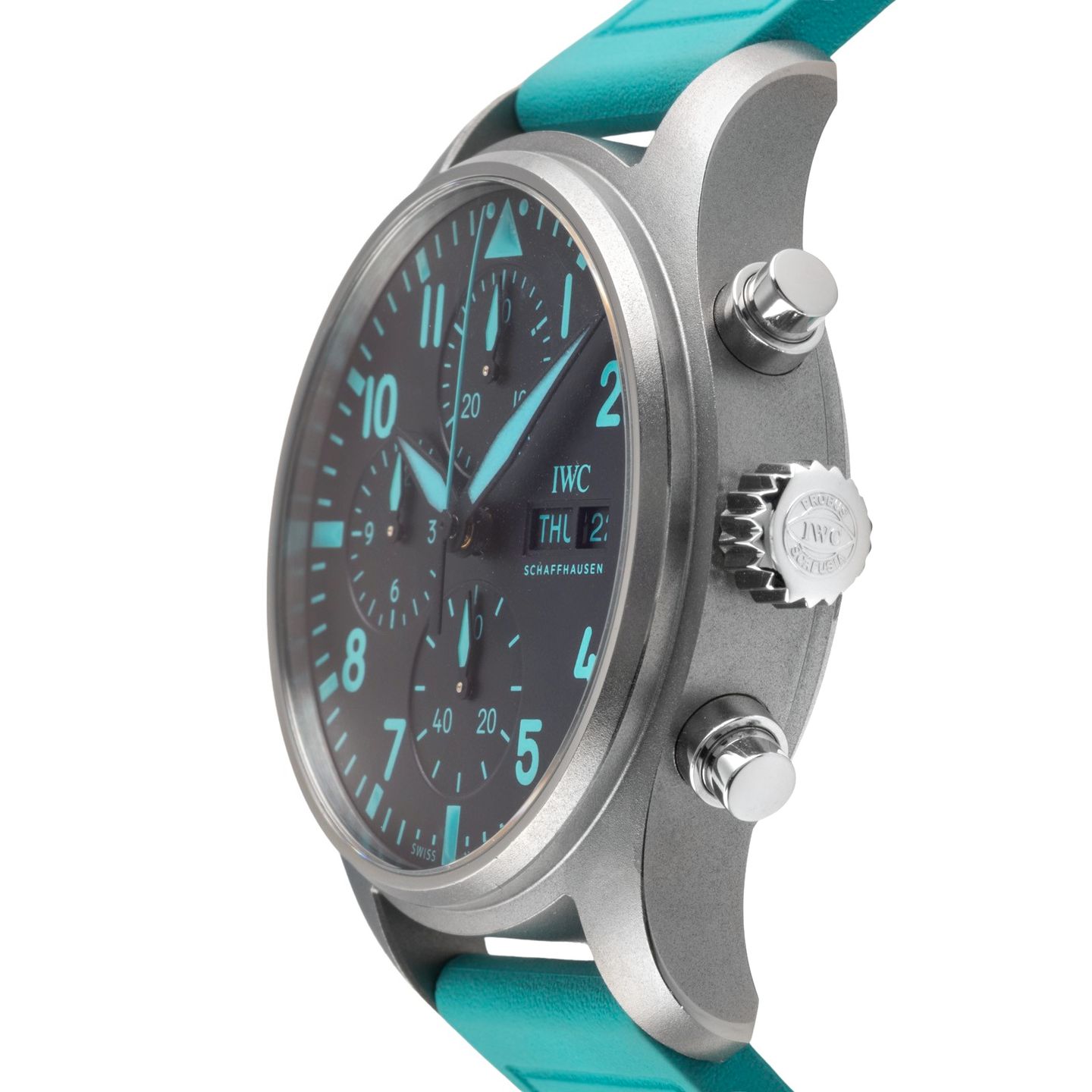 IWC Pilot Chronograph IW388108 (Unknown (random serial)) - Black dial 41 mm Titanium case (6/8)