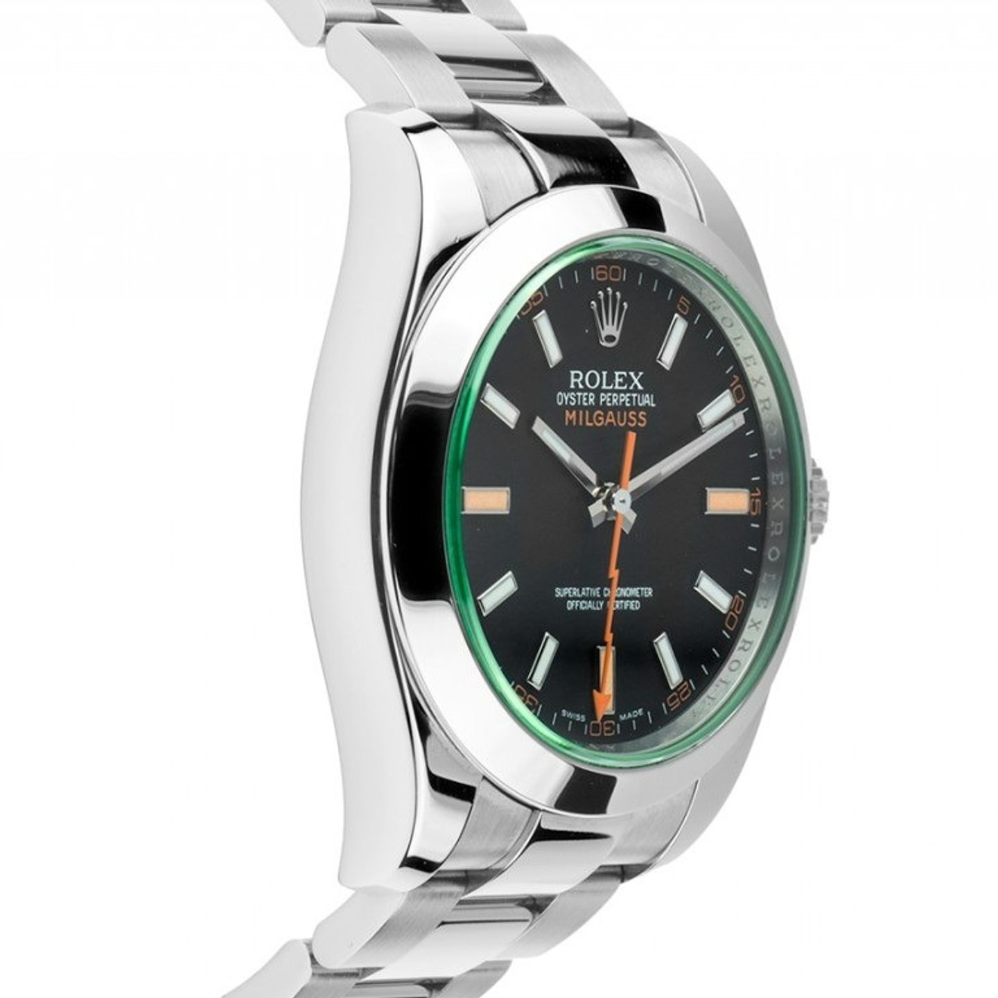 Rolex Milgauss 116400GV (2007) - Black dial 40 mm Steel case (5/8)