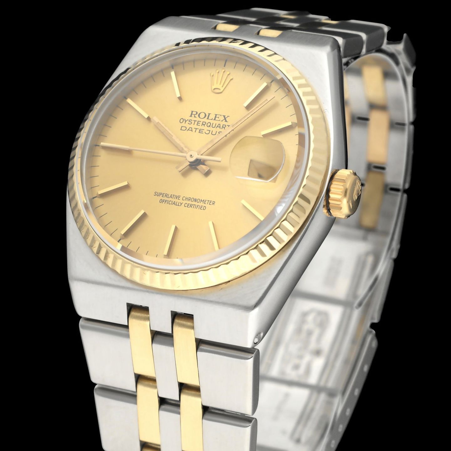 Rolex Datejust Oysterquartz 17013 (1982) - 36 mm Gold/Steel case (7/8)