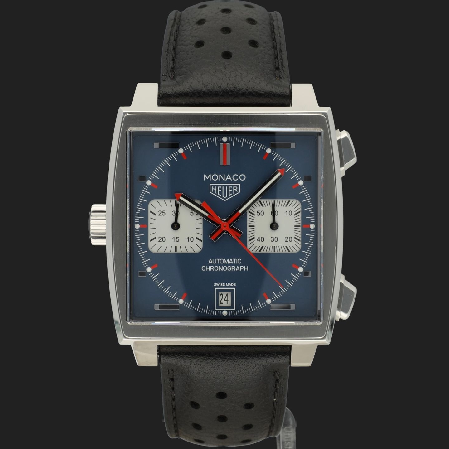 TAG Heuer Monaco Calibre 11 CAW211P.FC6356 (Onbekend (willekeurig serienummer)) - Blauw wijzerplaat 39mm Staal (3/8)