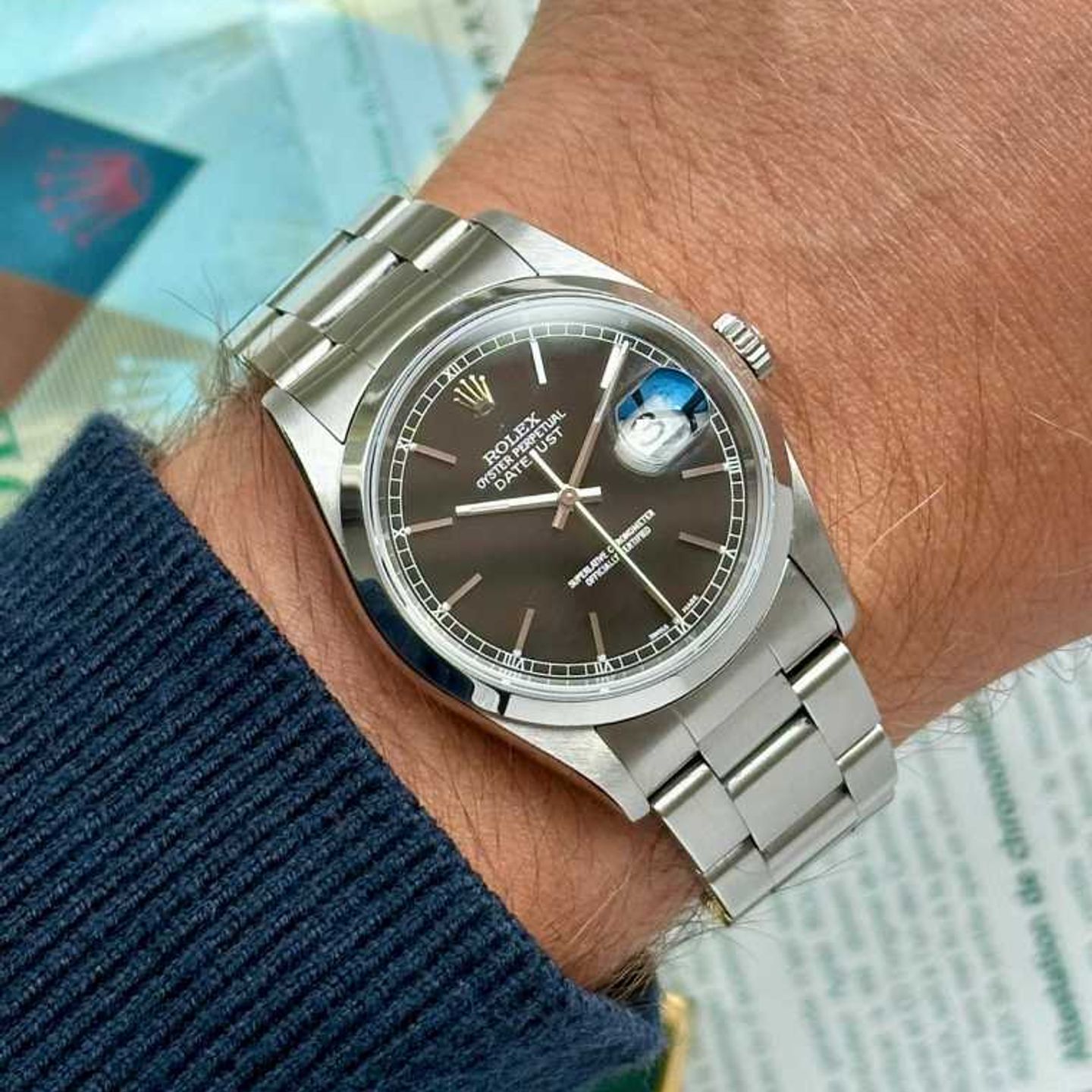 Rolex Datejust 36 16200 (2004) - Zwart wijzerplaat 36mm Staal (2/8)