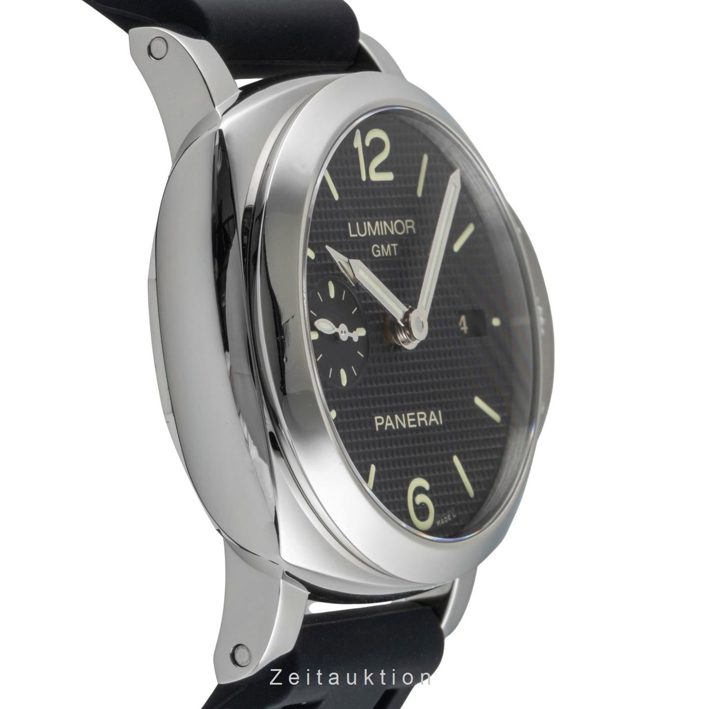 Panerai Luminor 1950 3 Days GMT Automatic PAM00535 (Onbekend (willekeurig serienummer)) - Zwart wijzerplaat 42mm Staal (6/8)