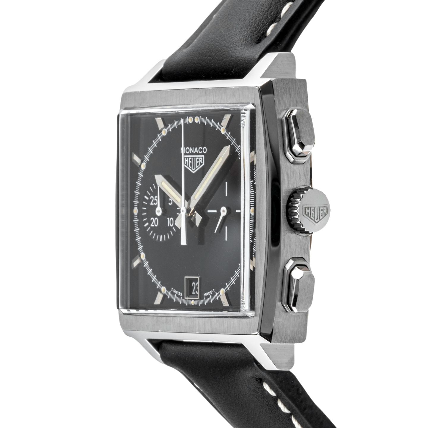 TAG Heuer Monaco CS2110 (1998) - Zwart wijzerplaat 38mm Staal (7/8)