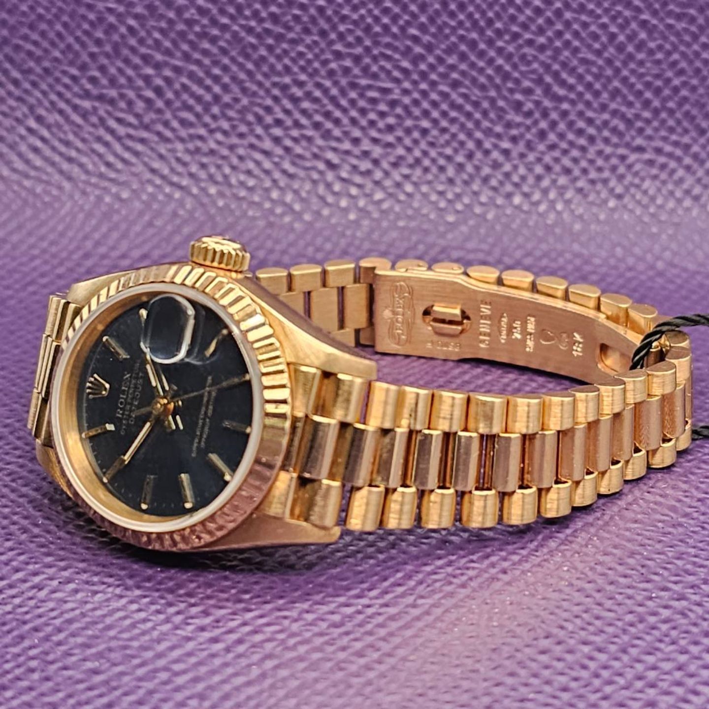 Rolex Lady-Datejust 69178 (1984) - Grijs wijzerplaat 26mm Geelgoud (2/6)