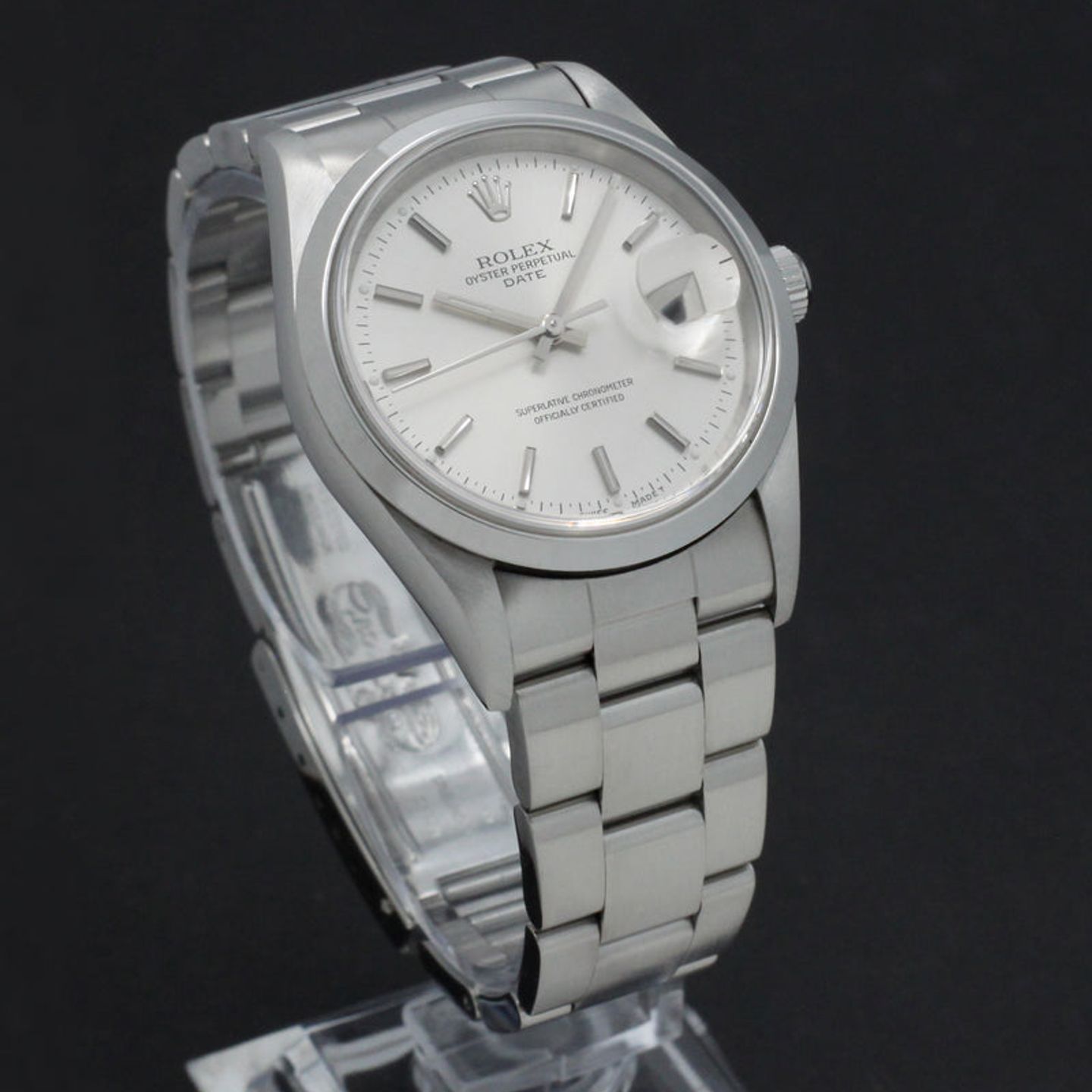 Rolex Oyster Perpetual Date 15200 (1997) - Silver dial 34 mm Steel case (4/7)