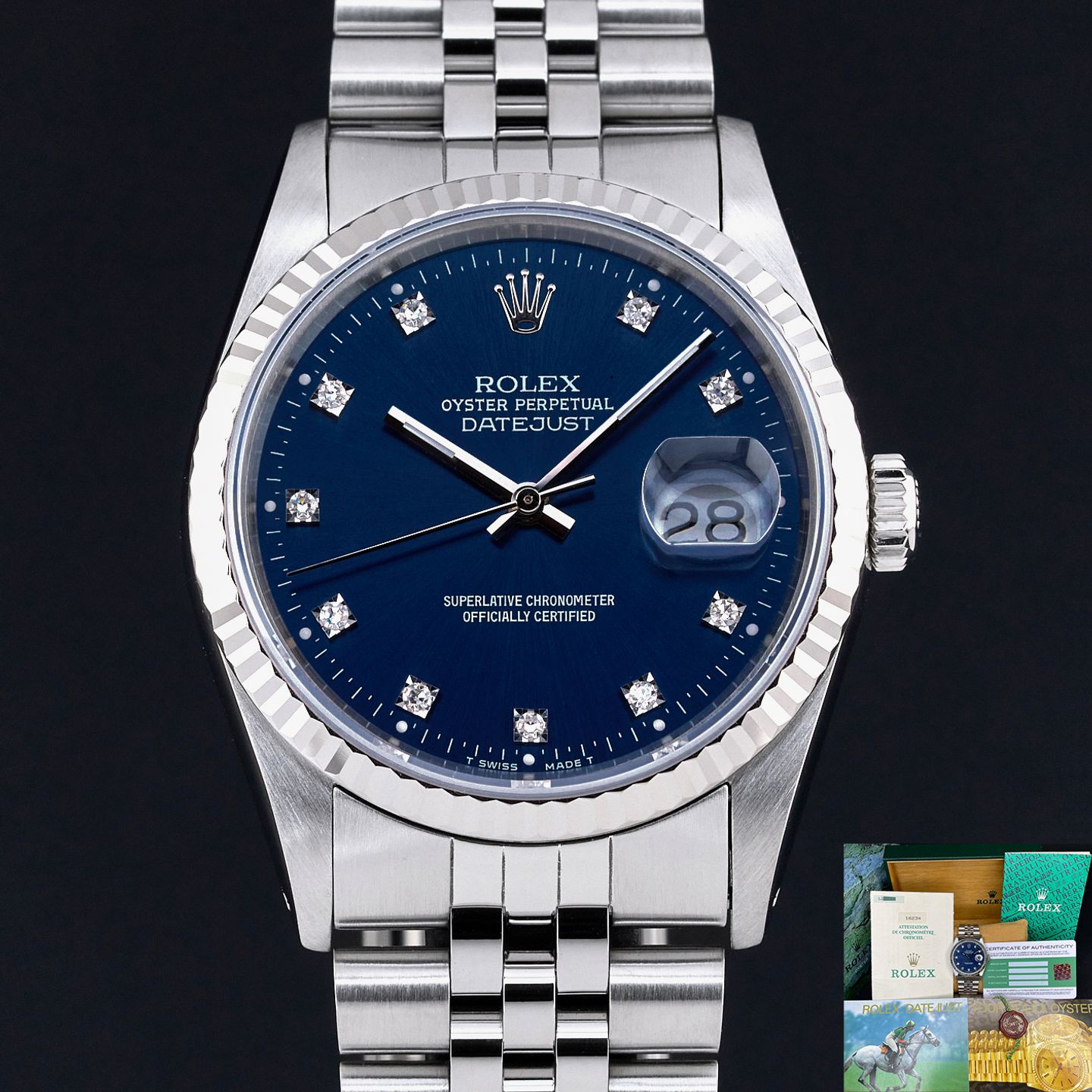 Rolex Datejust 36 16234 (1989) - 36mm Staal (1/8)