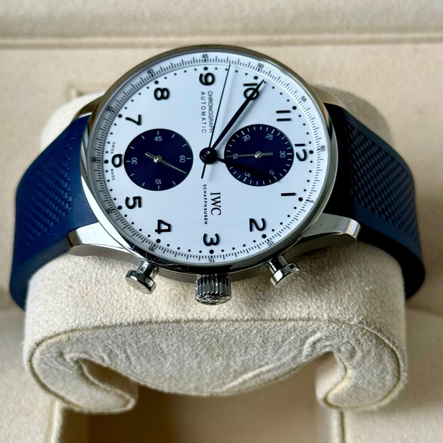 IWC Portuguese Chronograph IW371620 (2024) - Wit wijzerplaat 41mm Staal (4/7)