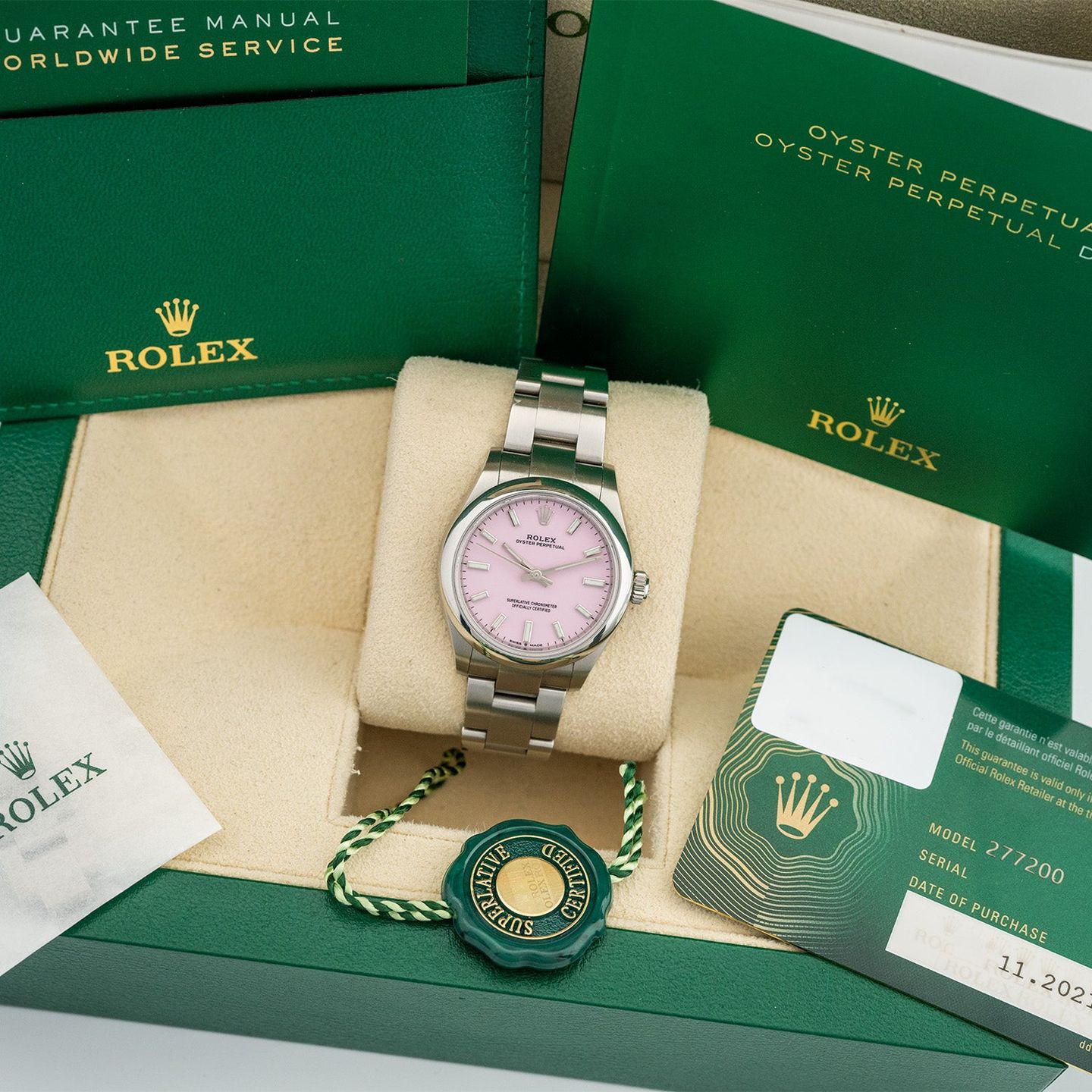 Rolex Oyster Perpetual 31 277200 (2021) - Roze wijzerplaat 31mm Staal (5/5)