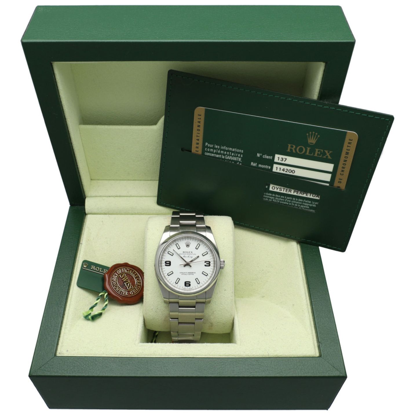 Rolex Oyster Perpetual 34 114200 (2013) - Wit wijzerplaat 34mm Staal (9/12)