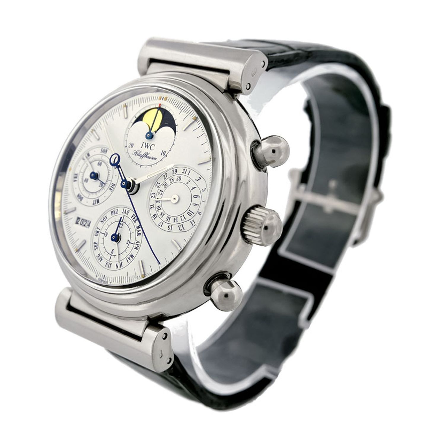 IWC Da Vinci Perpetual Calendar 3750 (1997) - White dial 39 mm White Gold case (2/5)