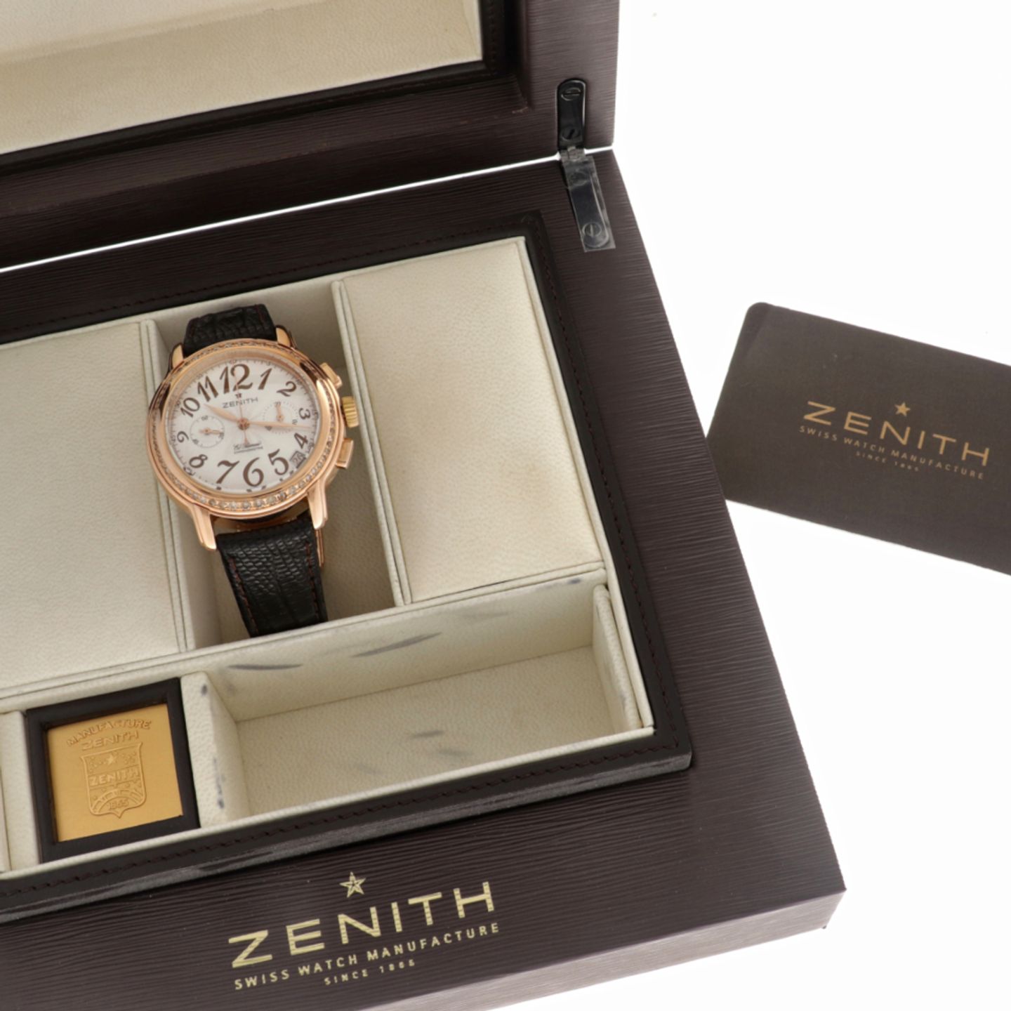 Zenith El Primero Chronomaster 22.1230.4002 (2006) - White dial 38 mm Rose Gold case (6/6)