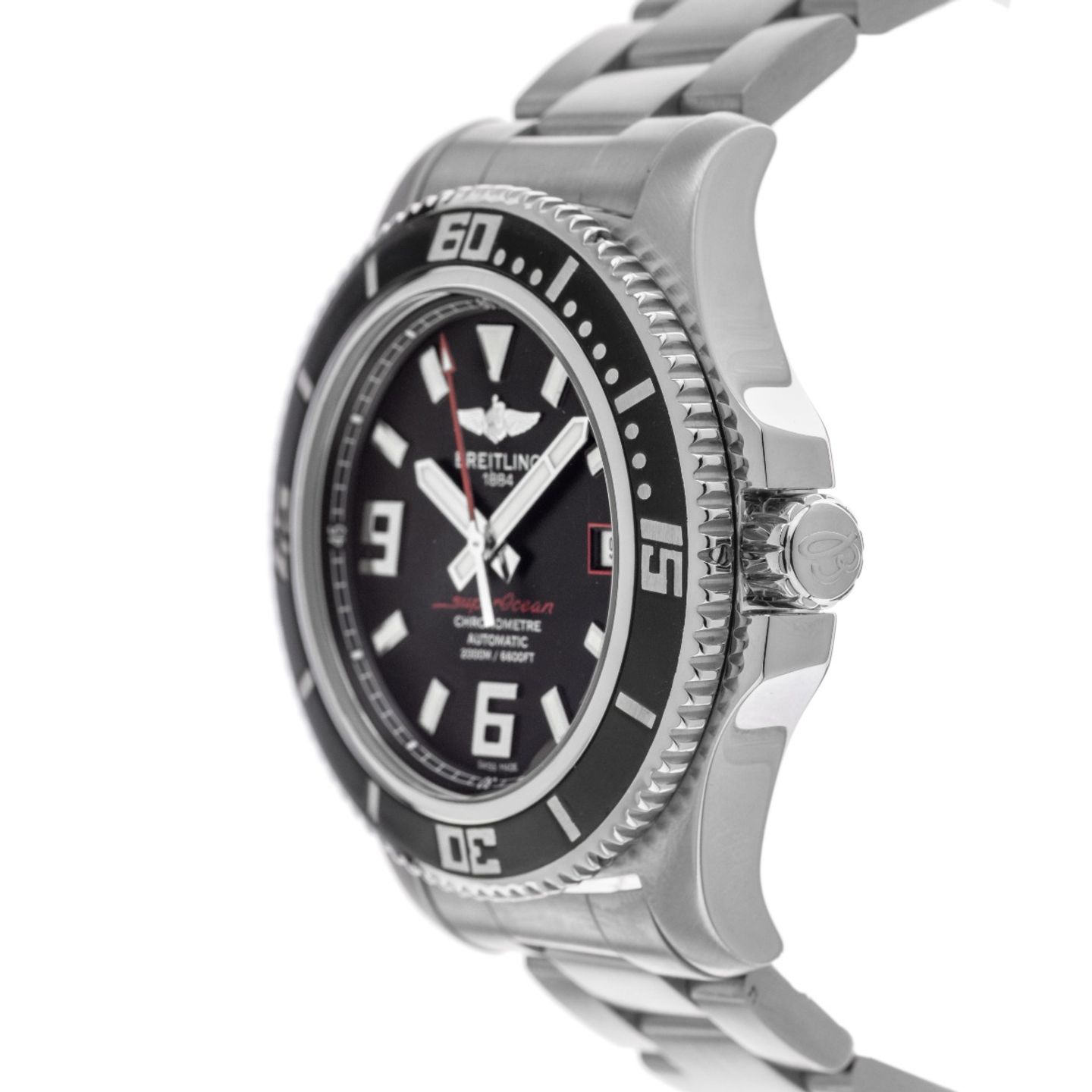 Breitling Superocean 44 A1739102/BA76 (2014) - Zwart wijzerplaat 44mm Staal (4/8)