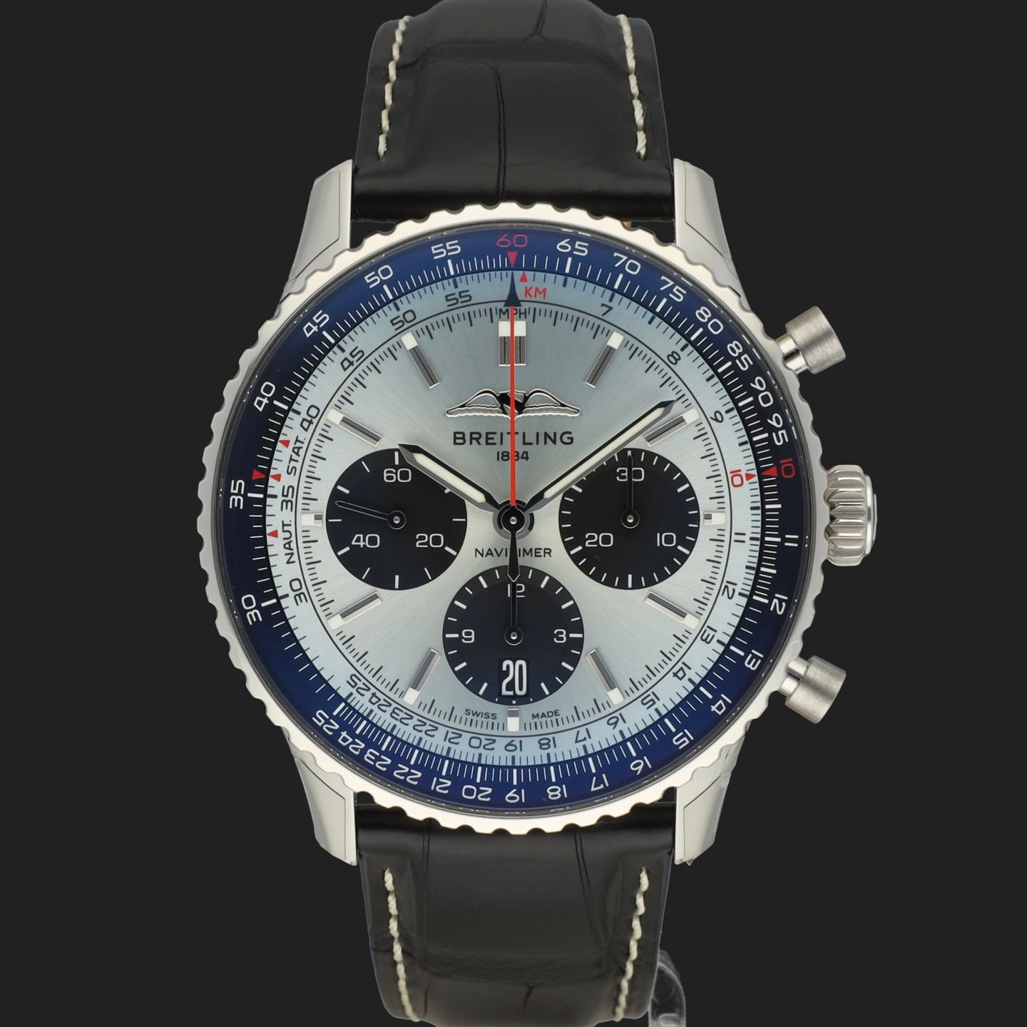 Breitling Navitimer 1 B01 Chronograph AB0138241G1P1 (2023) - Silver dial 43 mm Steel case (3/8)