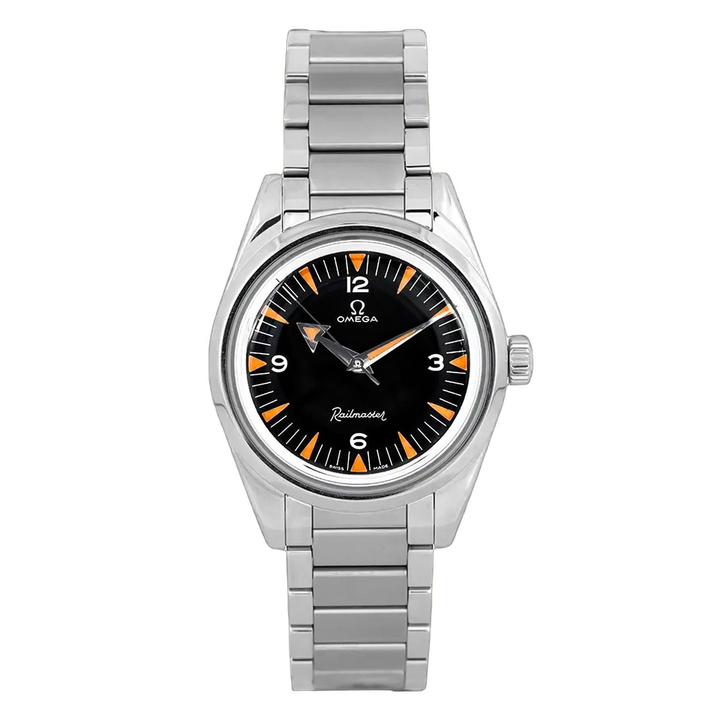 Omega Seamaster Railmaster 220.10.38.20.01.002 (Onbekend (willekeurig serienummer)) - Zwart wijzerplaat 38mm Staal (1/3)