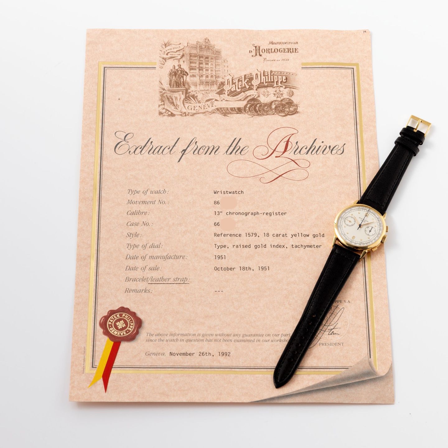 Patek Philippe Chronograph 1579 (Onbekend (willekeurig serienummer)) - 37mm Geelgoud (3/8)