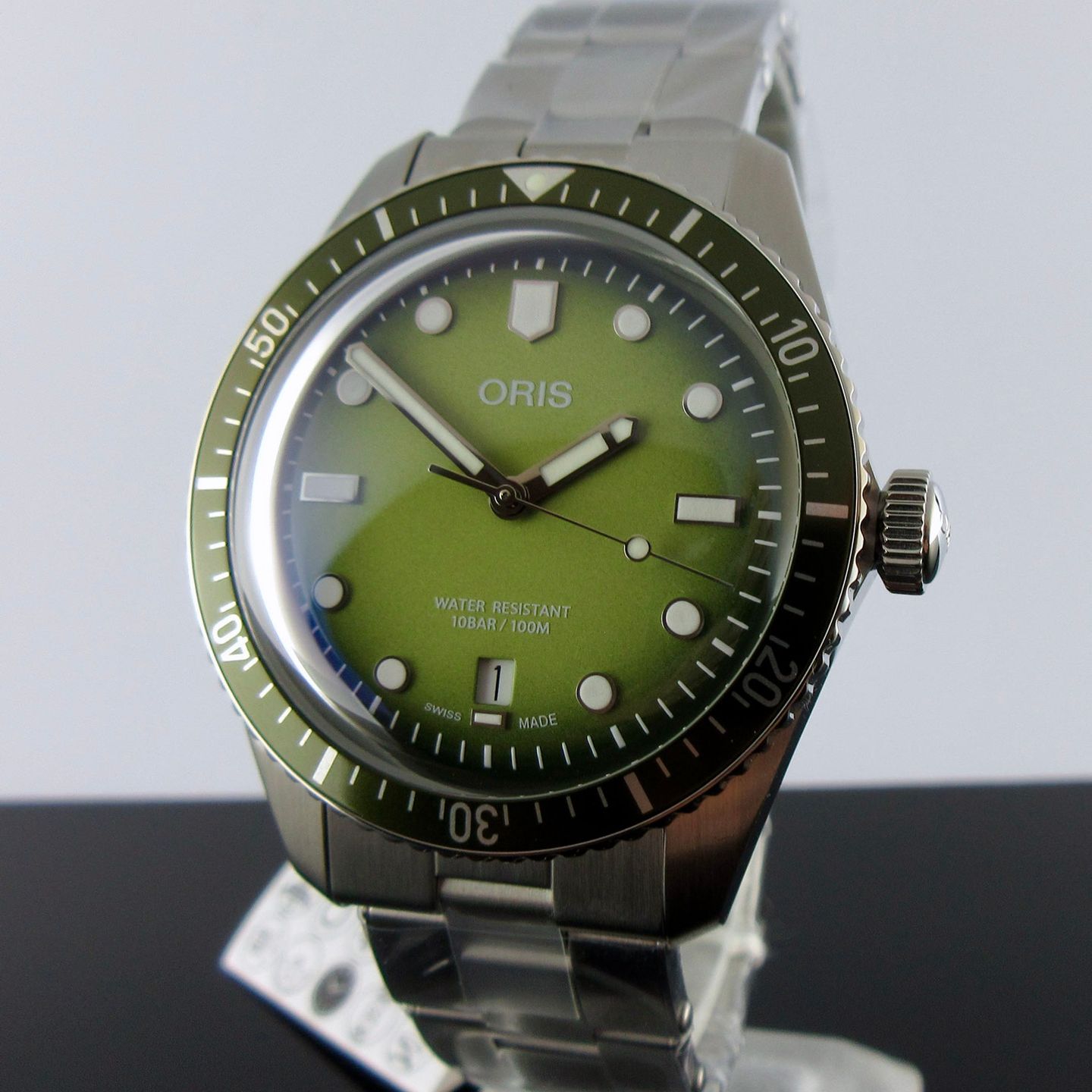 Oris Divers Sixty Five 01 733 7707 4057-07 8 20 18 (2024) - Groen wijzerplaat 40mm Staal (1/8)