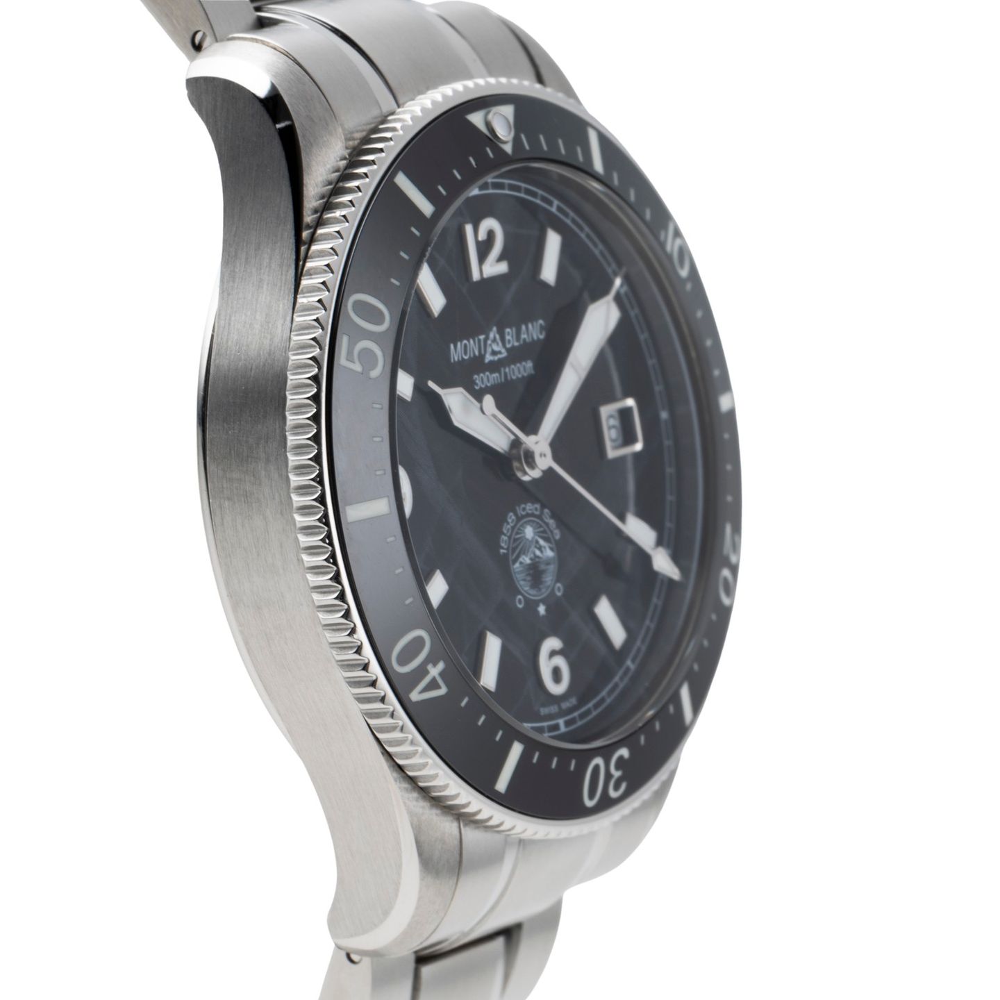 Montblanc 1858 MB129371  7578 (Onbekend (willekeurig serienummer)) - Zwart wijzerplaat 42mm Staal (7/8)