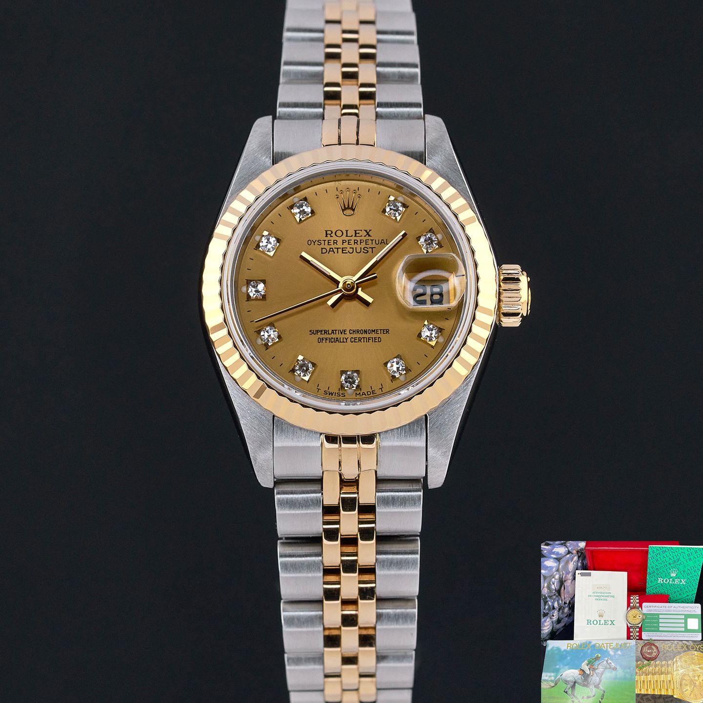 Rolex Lady-Datejust 69173 (1991) - 26 mm Gold/Steel case (1/8)