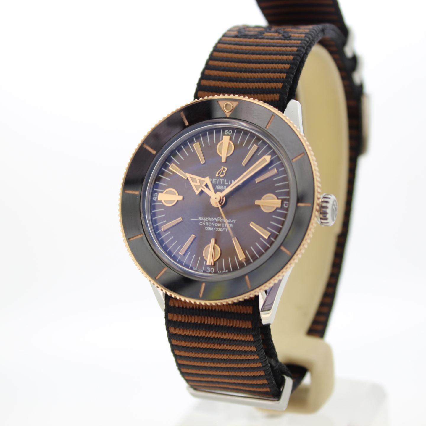 Breitling Superocean Heritage U103701A1Q1W1 (2020) - Bruin wijzerplaat 42mm Goud/Staal (5/14)