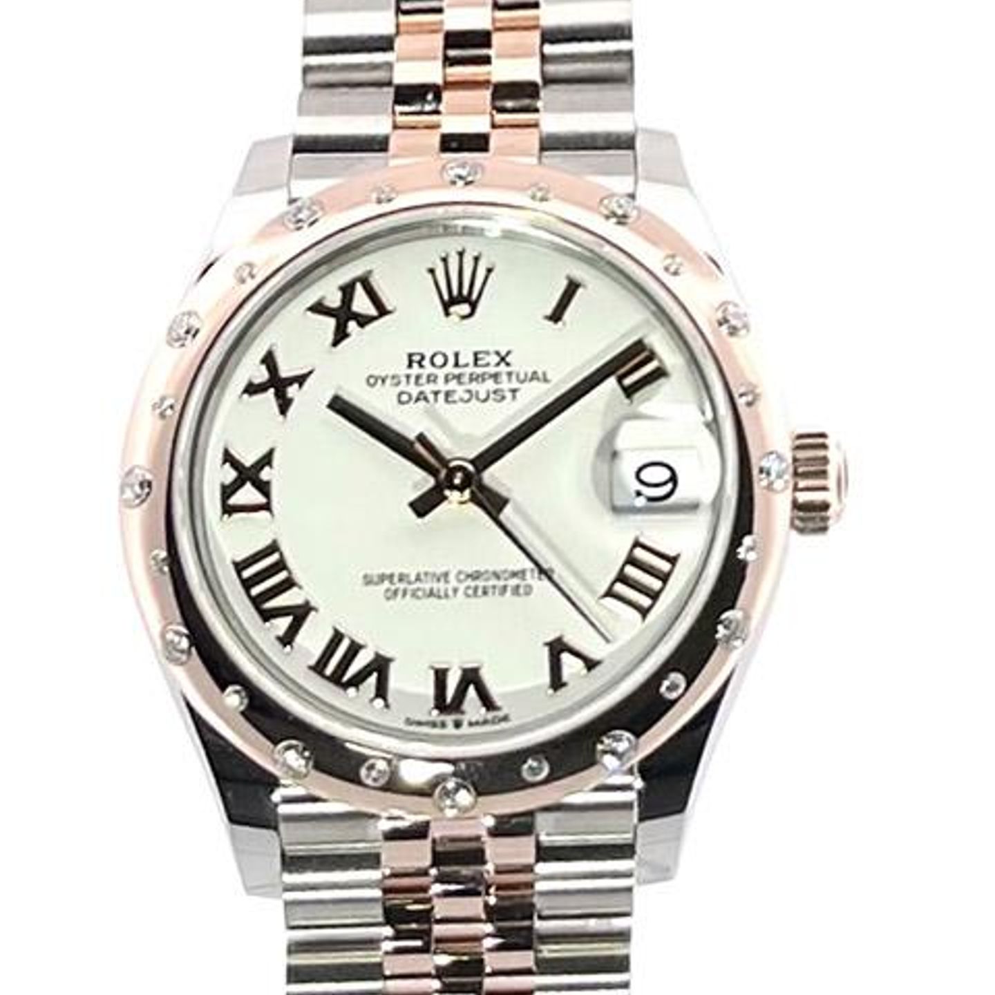 Rolex Datejust 31 278341RBR (2023) - White dial 31 mm Gold/Steel case (1/8)