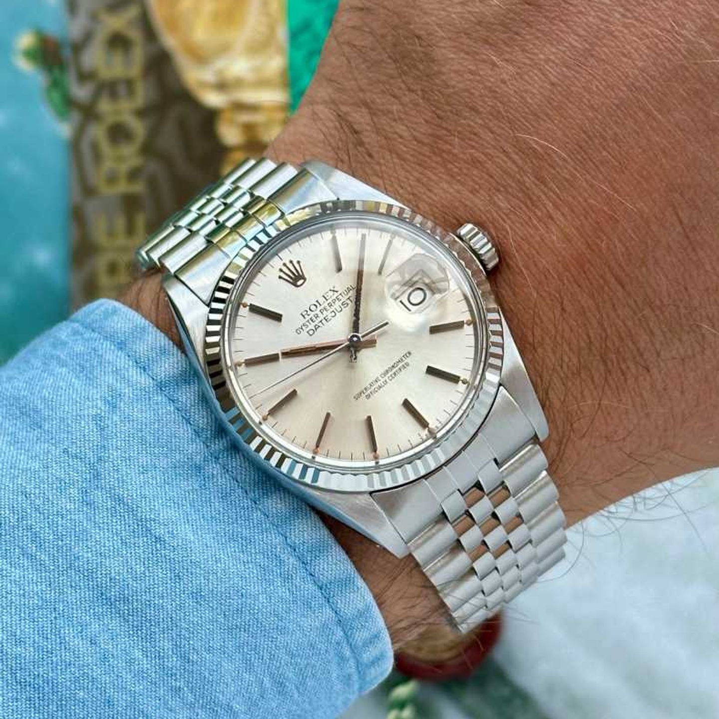 Rolex Datejust 36 16014 (1988) - Zilver wijzerplaat 36mm Staal (2/8)