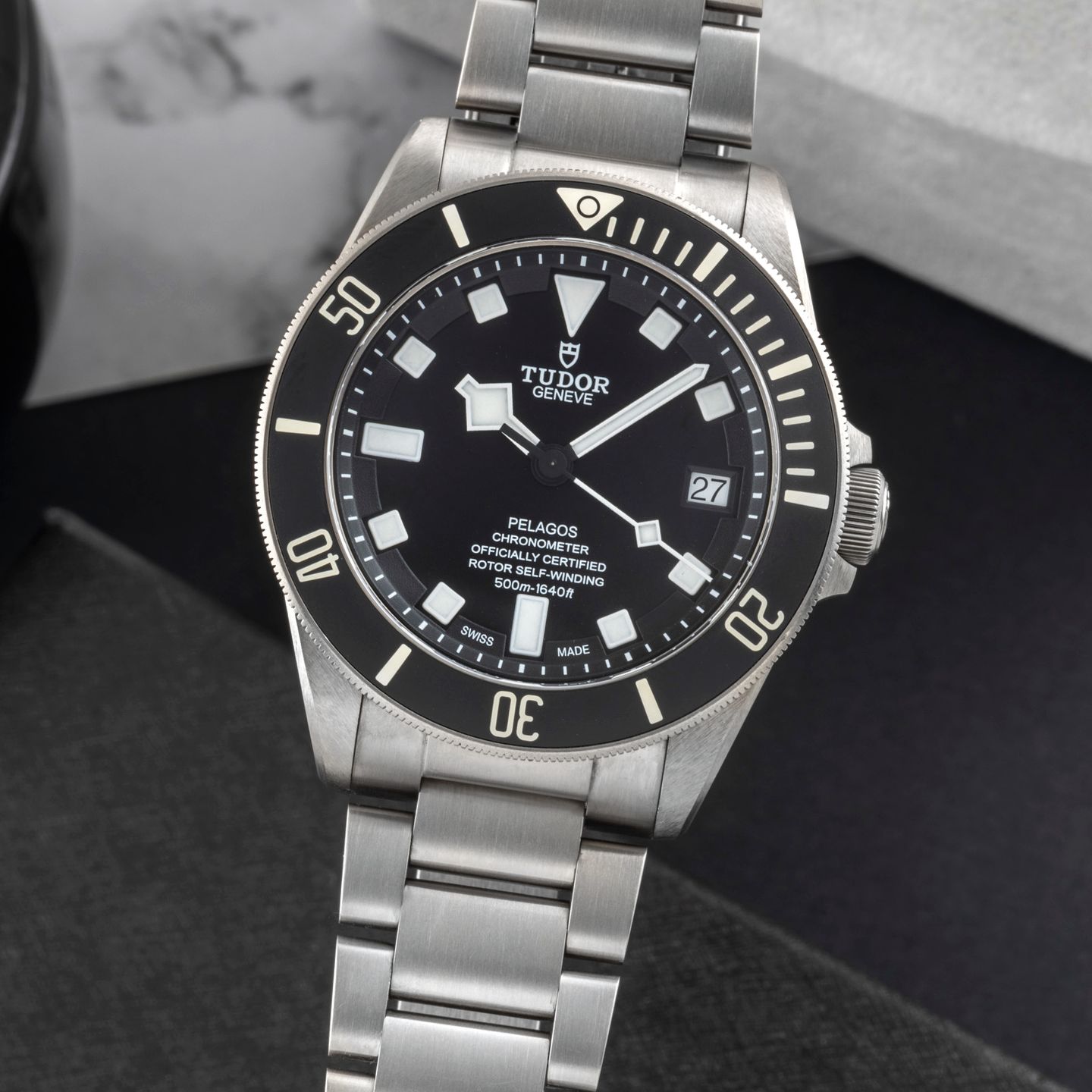 Tudor Pelagos 25600TN (Onbekend (willekeurig serienummer)) - Zwart wijzerplaat 42mm Titanium (3/8)