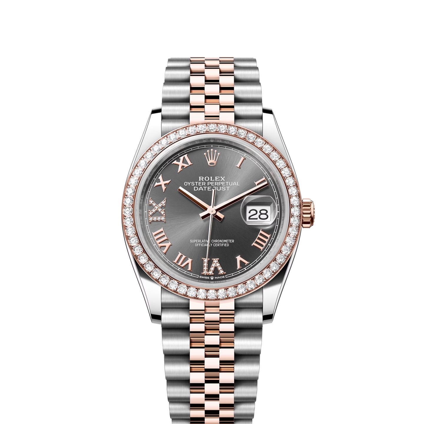 Rolex Datejust 36 126281RBR (2024) - Grijs wijzerplaat 36mm Staal (1/1)