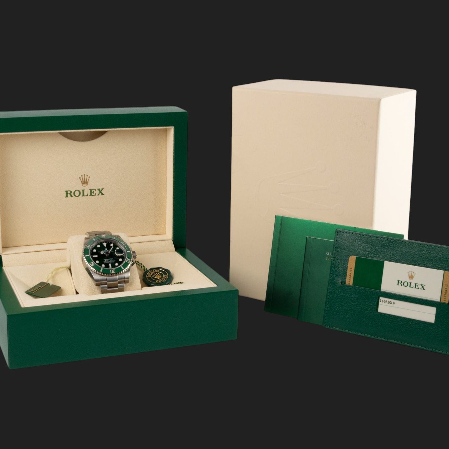 Rolex Submariner Date 116610LV (2015) - Groen wijzerplaat 40mm Staal (8/8)