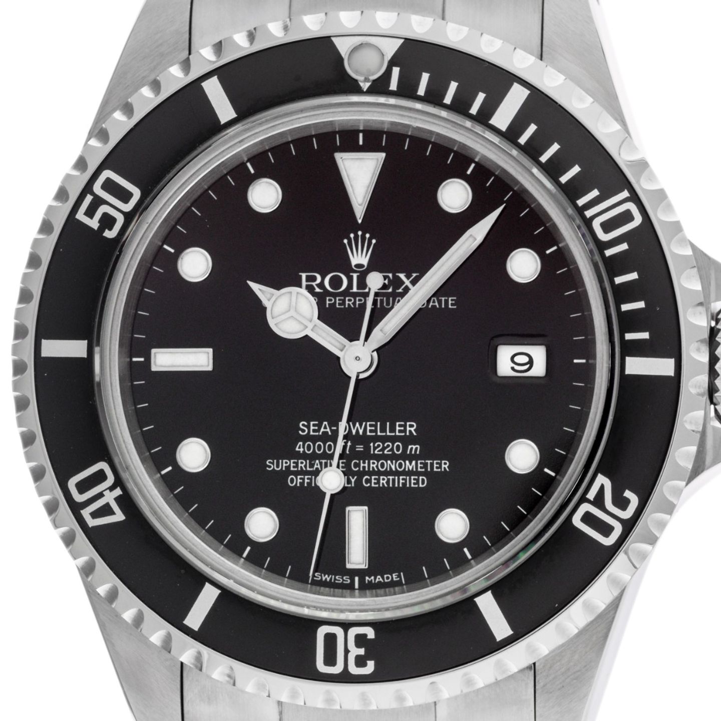 Rolex Sea-Dweller 4000 16600 (2001) - Zwart wijzerplaat 40mm Staal (1/8)