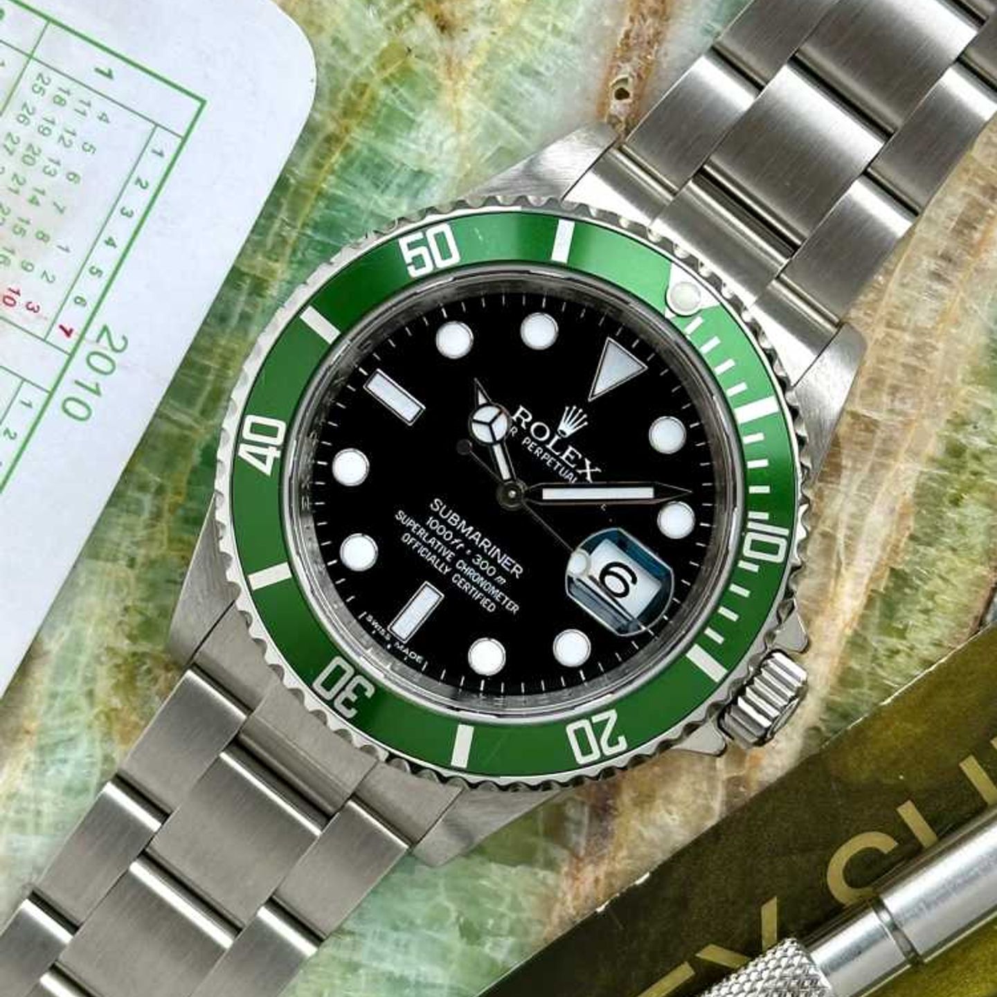 Rolex Submariner Date 16610LV (2009) - Zwart wijzerplaat 40mm Staal (7/8)