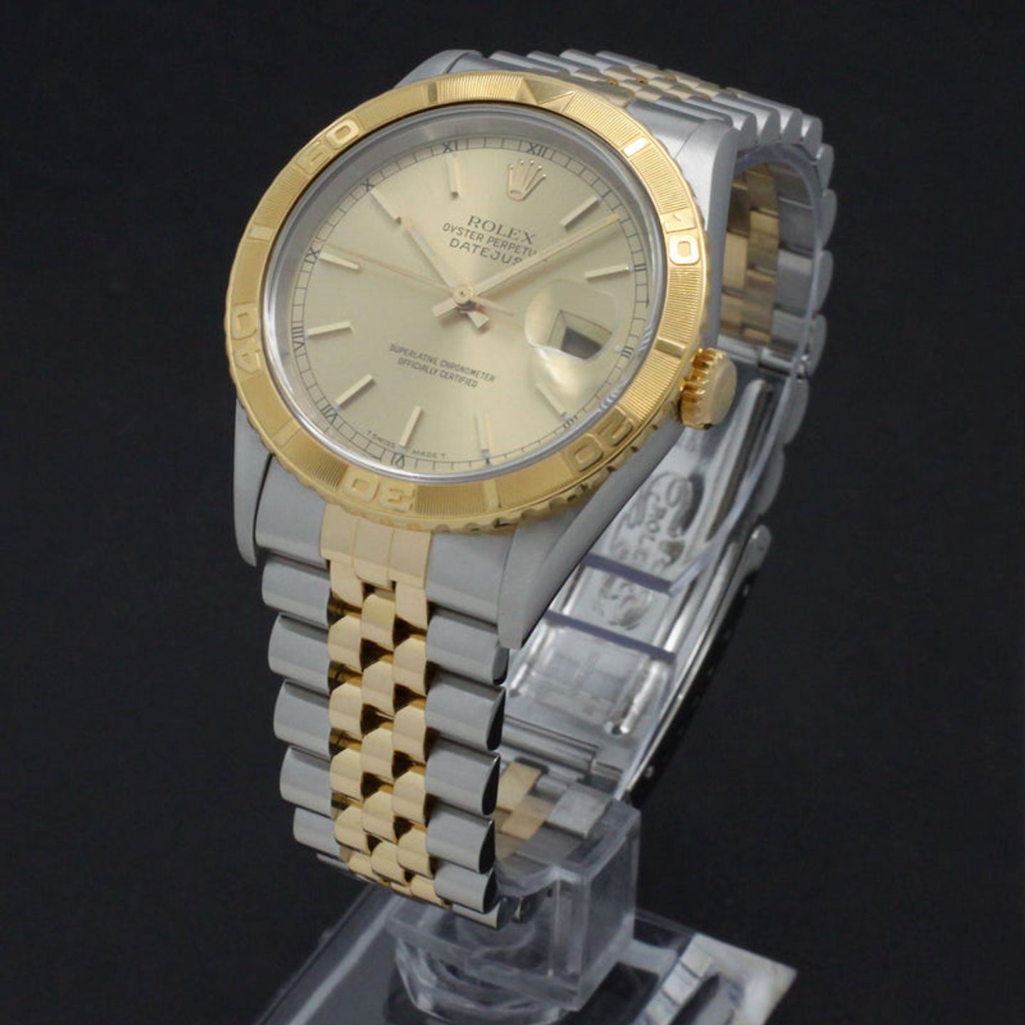 Rolex Datejust Turn-O-Graph 16263 (2000) - Gold dial 36 mm Gold/Steel case (2/7)