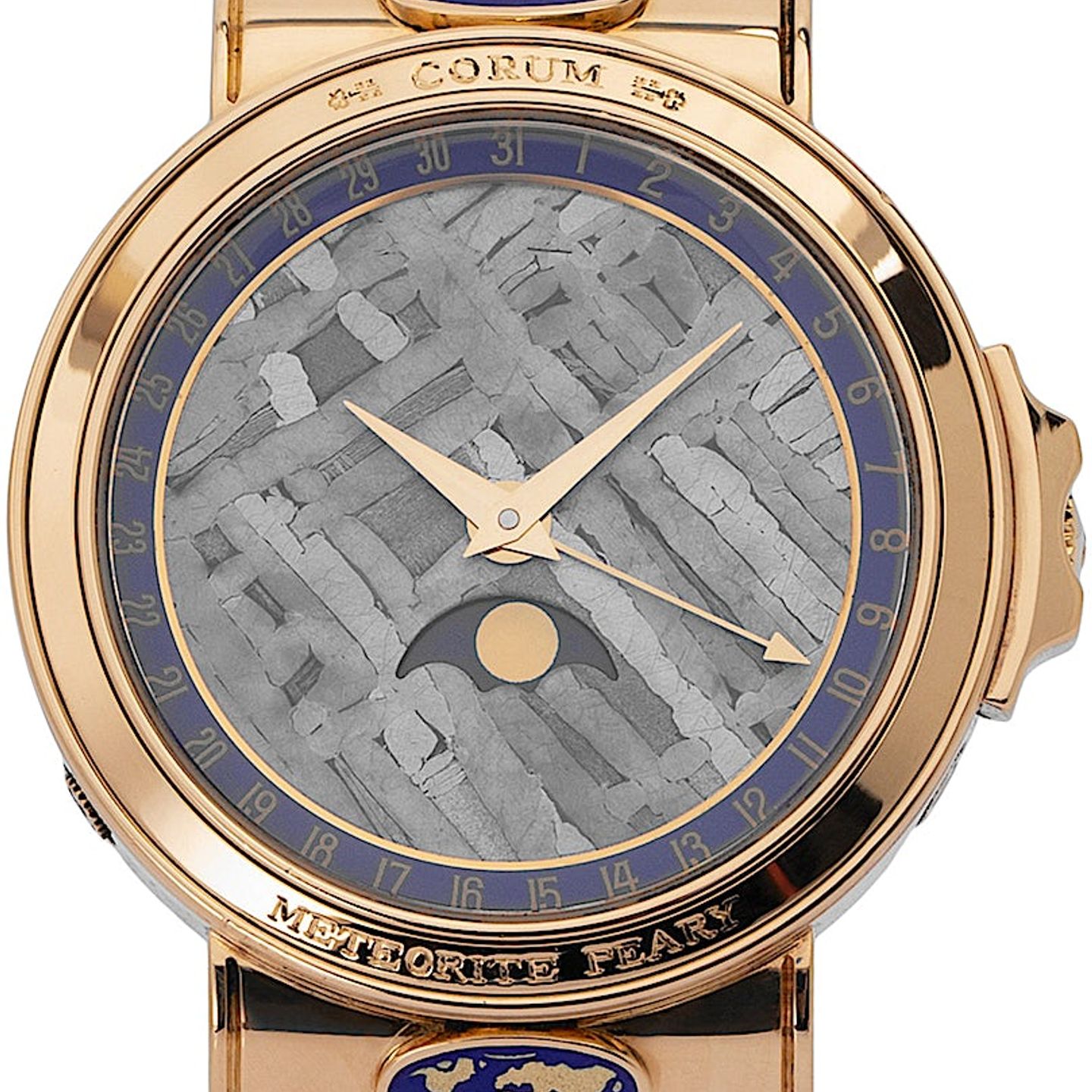 Corum Vintage 61.450.56 (1992) - Grey dial Yellow Gold case (1/4)