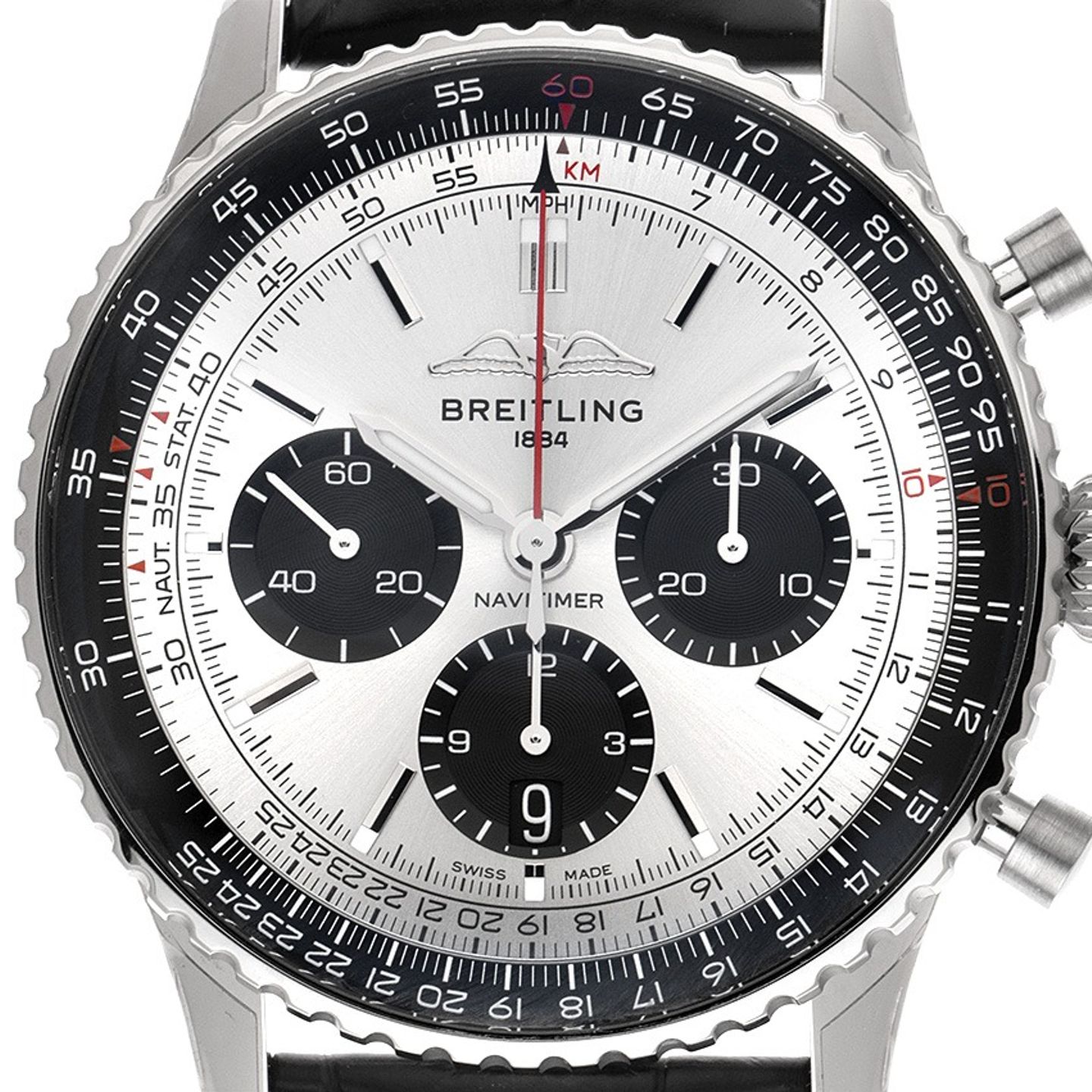 Breitling Navitimer 1 B01 Chronograph AB0138241G1P1 (2025) - Silver dial 43 mm Steel case (1/7)