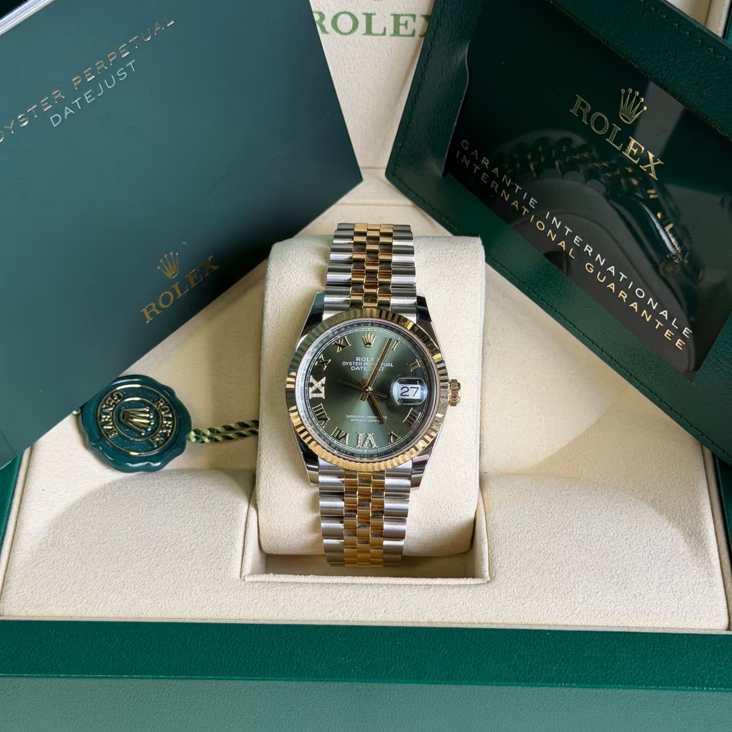 Rolex Datejust 36 126233 (2024) - Green dial 36 mm Steel case (7/8)