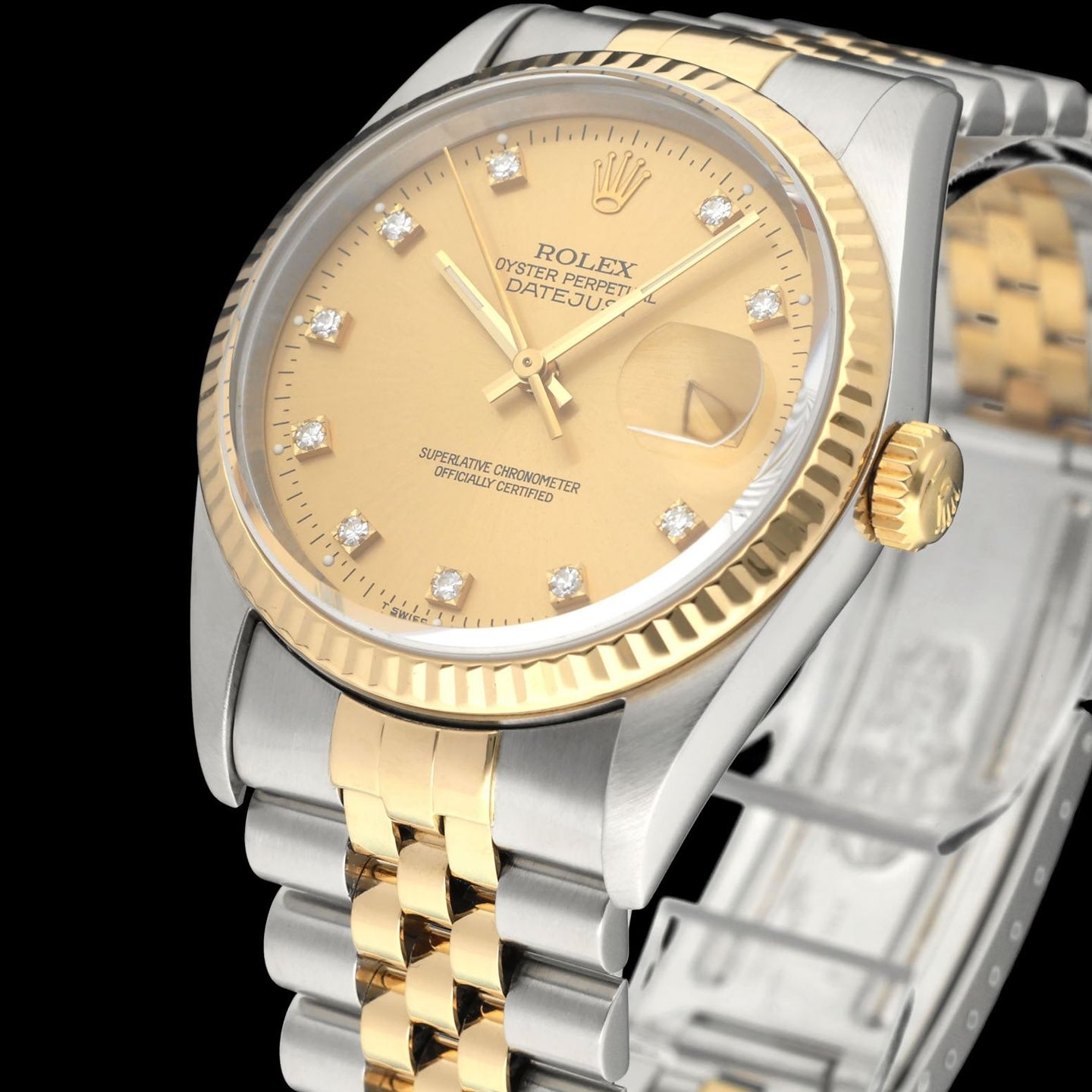 Rolex Datejust 36 16233G (1994) - 36mm Goud/Staal (7/8)