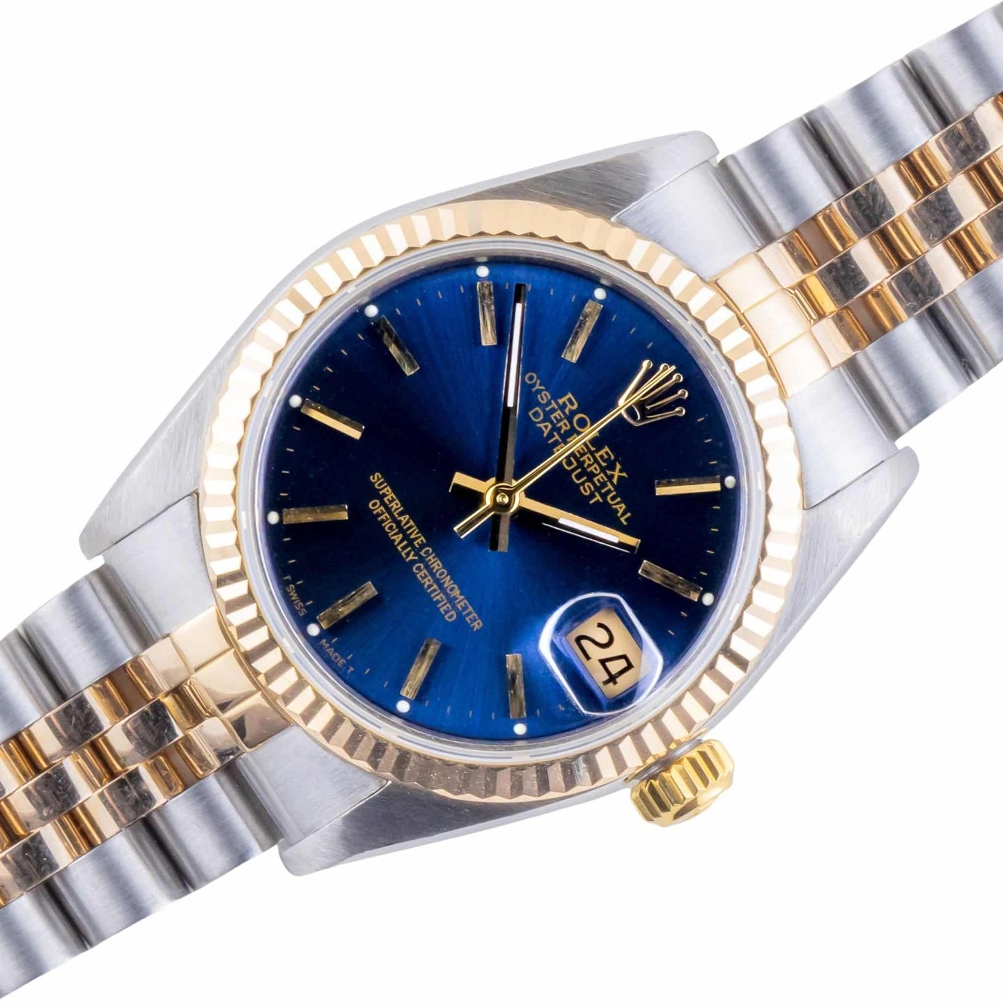 Rolex Datejust 31 68273 (1991) - Blue dial 31 mm Gold/Steel case (1/8)