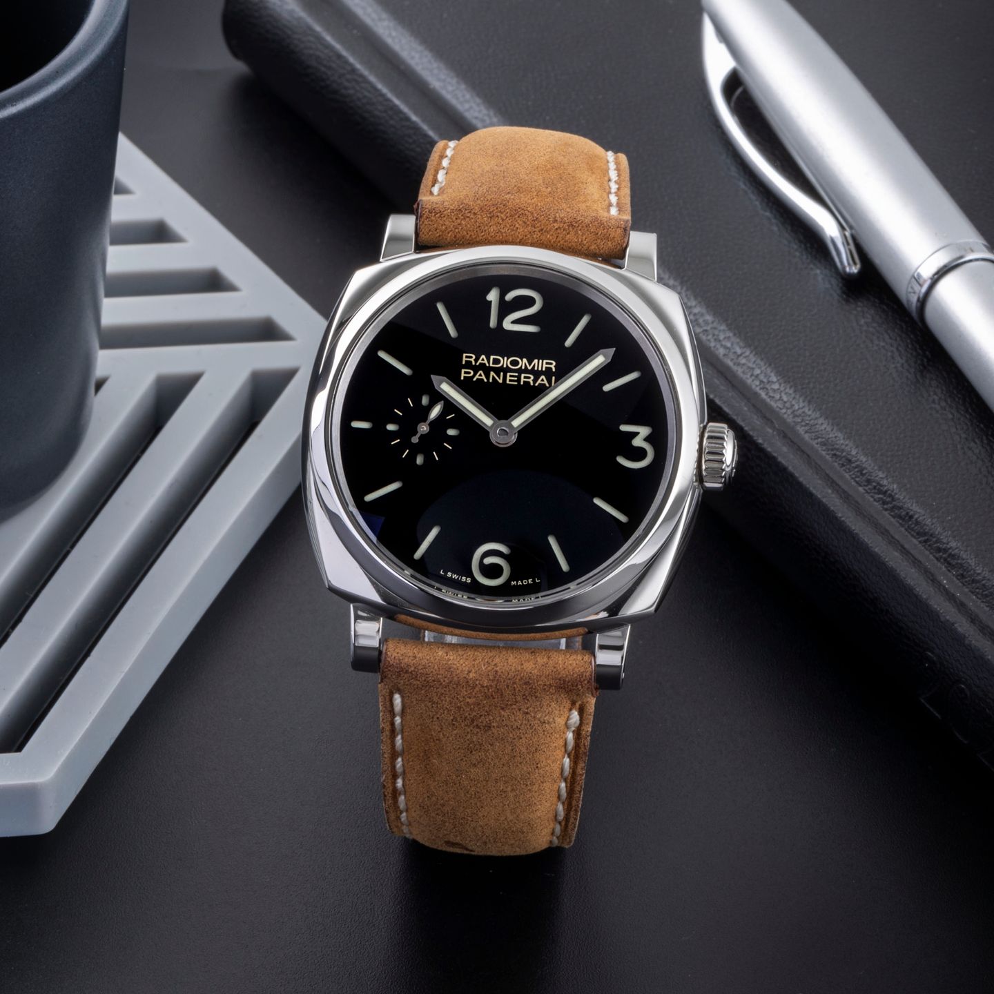 Panerai Radiomir 1940 3 Days PAM00574 (2017) - Zwart wijzerplaat 42mm Staal (1/8)