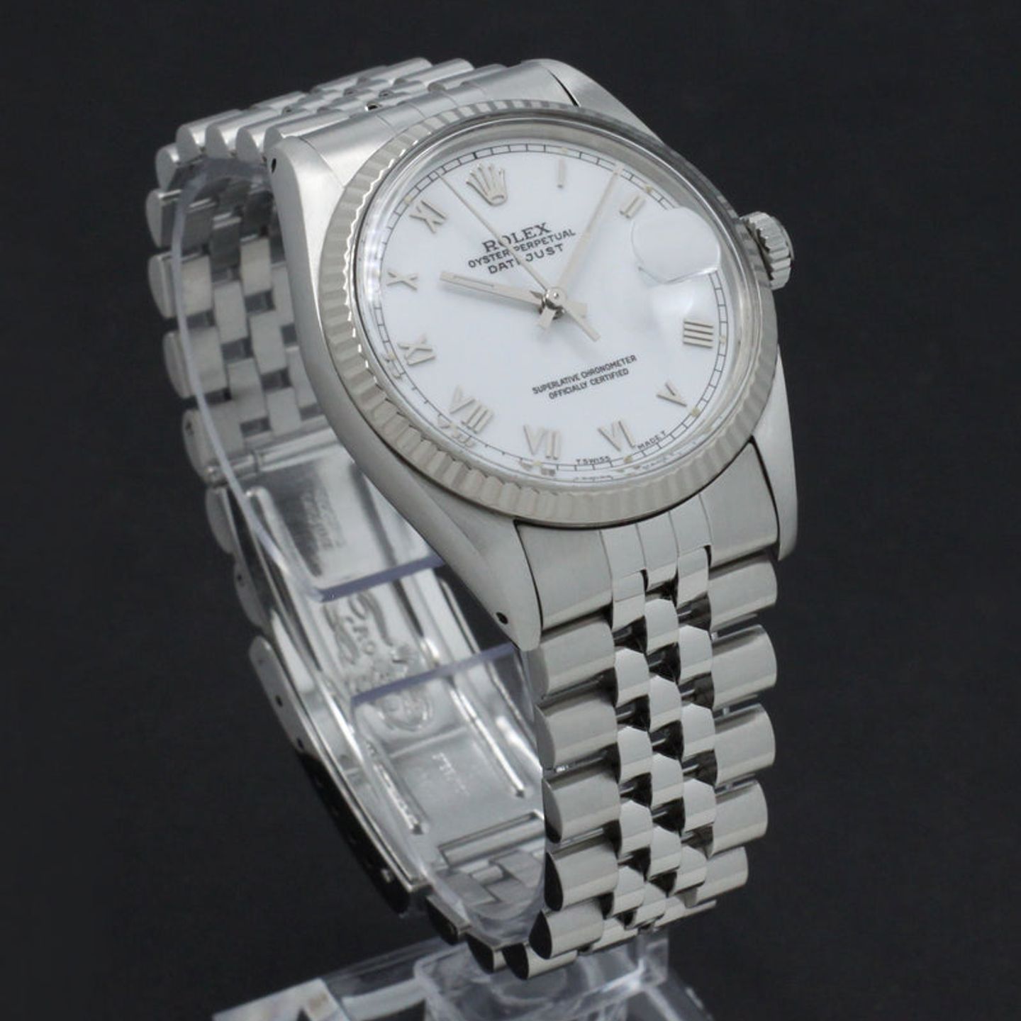 Rolex Datejust 36 16014 (1985) - White dial 36 mm Steel case (6/7)