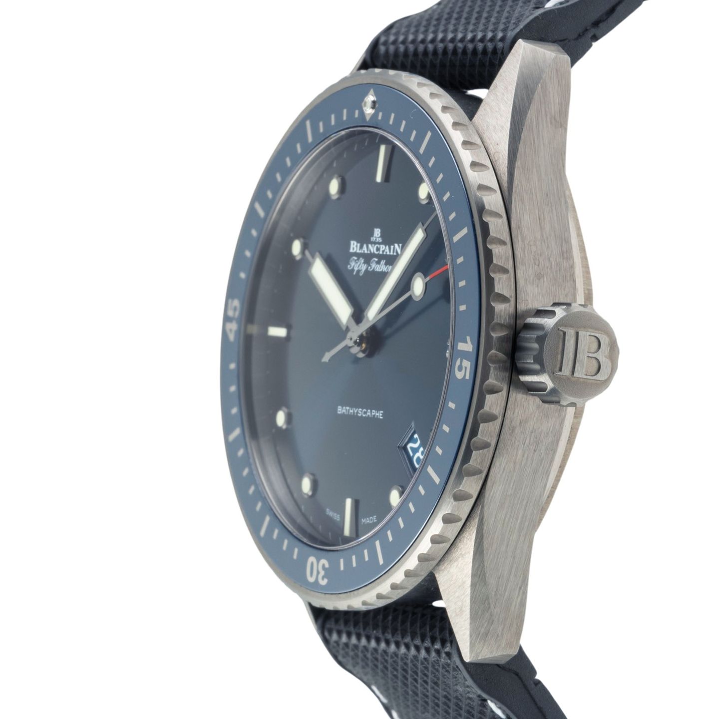 Blancpain Fifty Fathoms 5000-0240-O52A (Onbekend (willekeurig serienummer)) - Blauw wijzerplaat 42mm Keramiek (6/8)