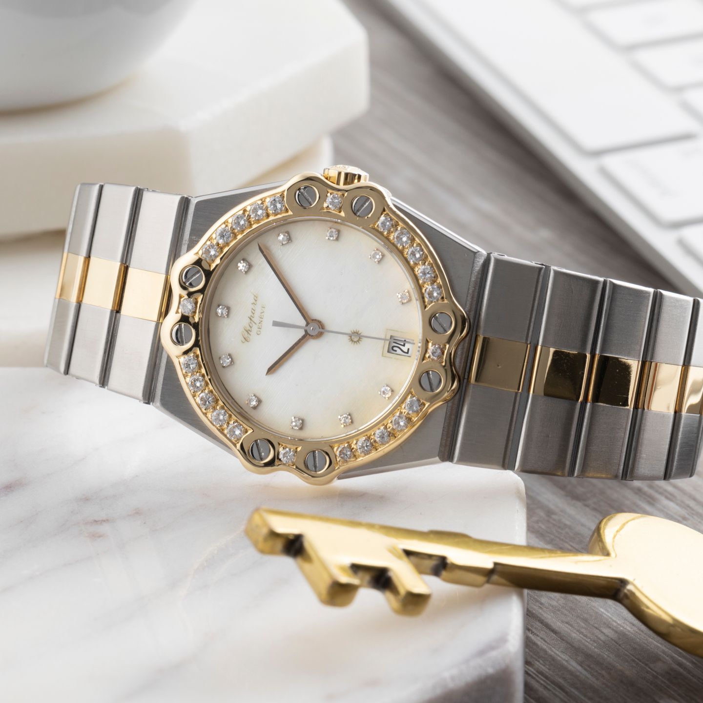 Chopard St. Moritz 8023 (Unknown (random serial)) - 32 mm Gold/Steel case (2/8)