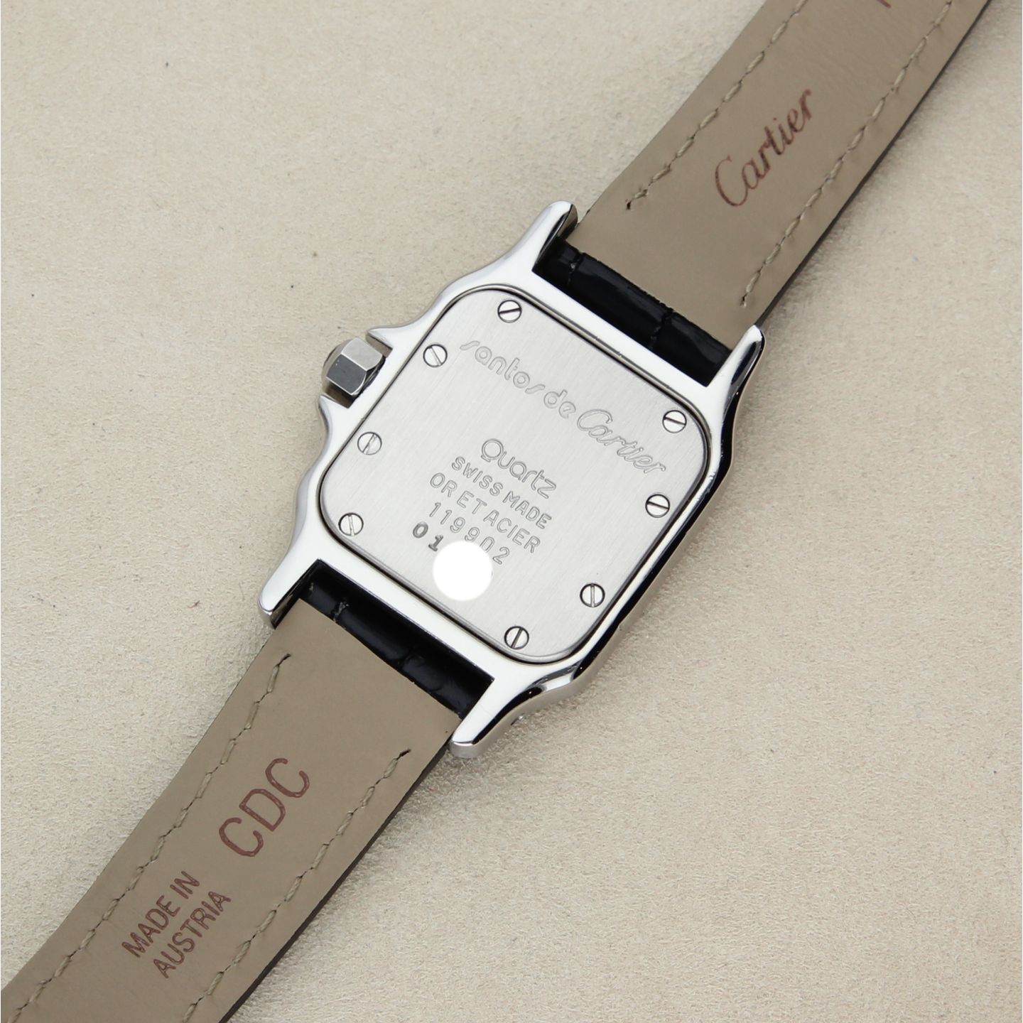 Cartier Santos Galbée 119902 (1990) - Silver dial 24 mm Steel case (8/8)
