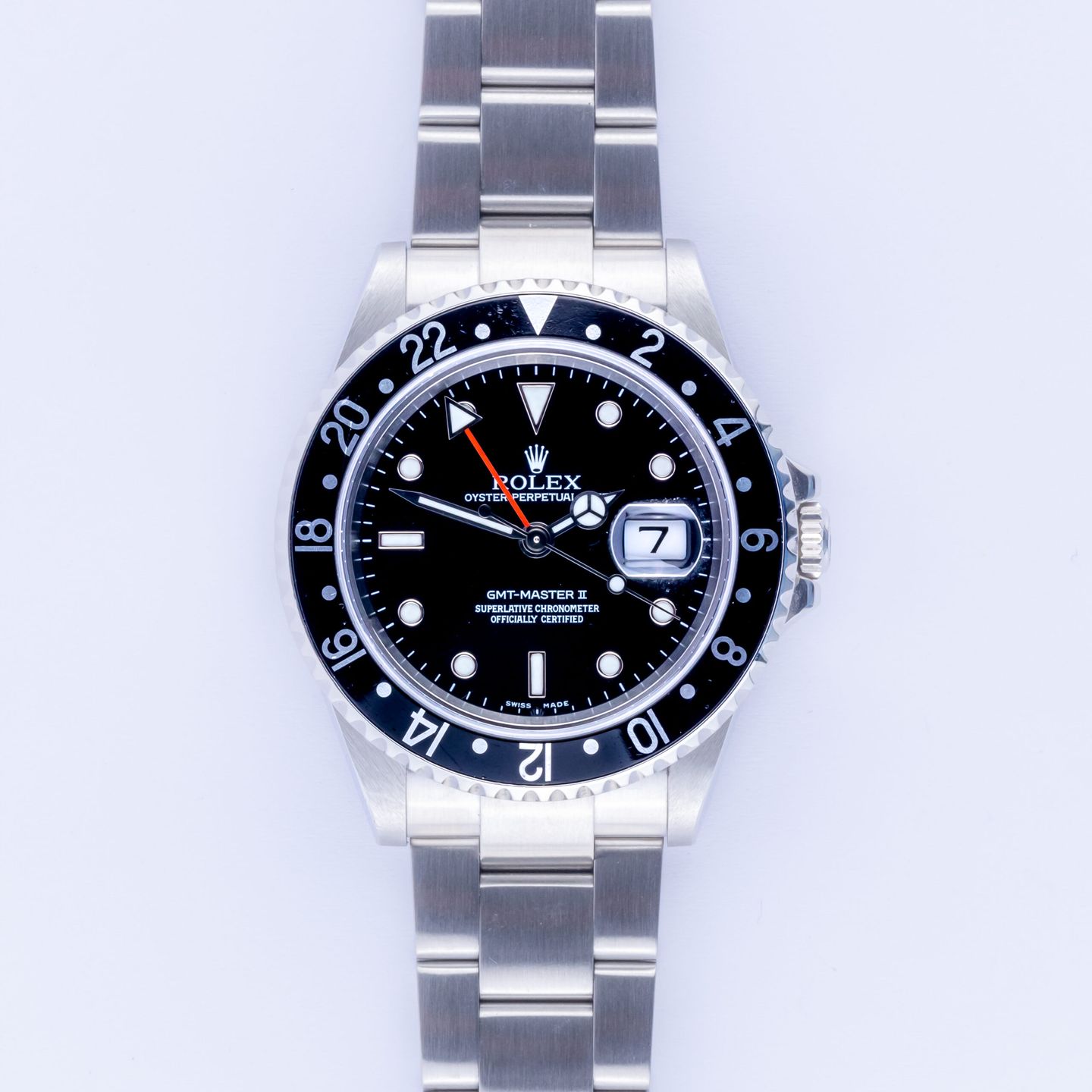 Rolex GMT-Master II 16710 (2006) - Zwart wijzerplaat 40mm Staal (3/8)