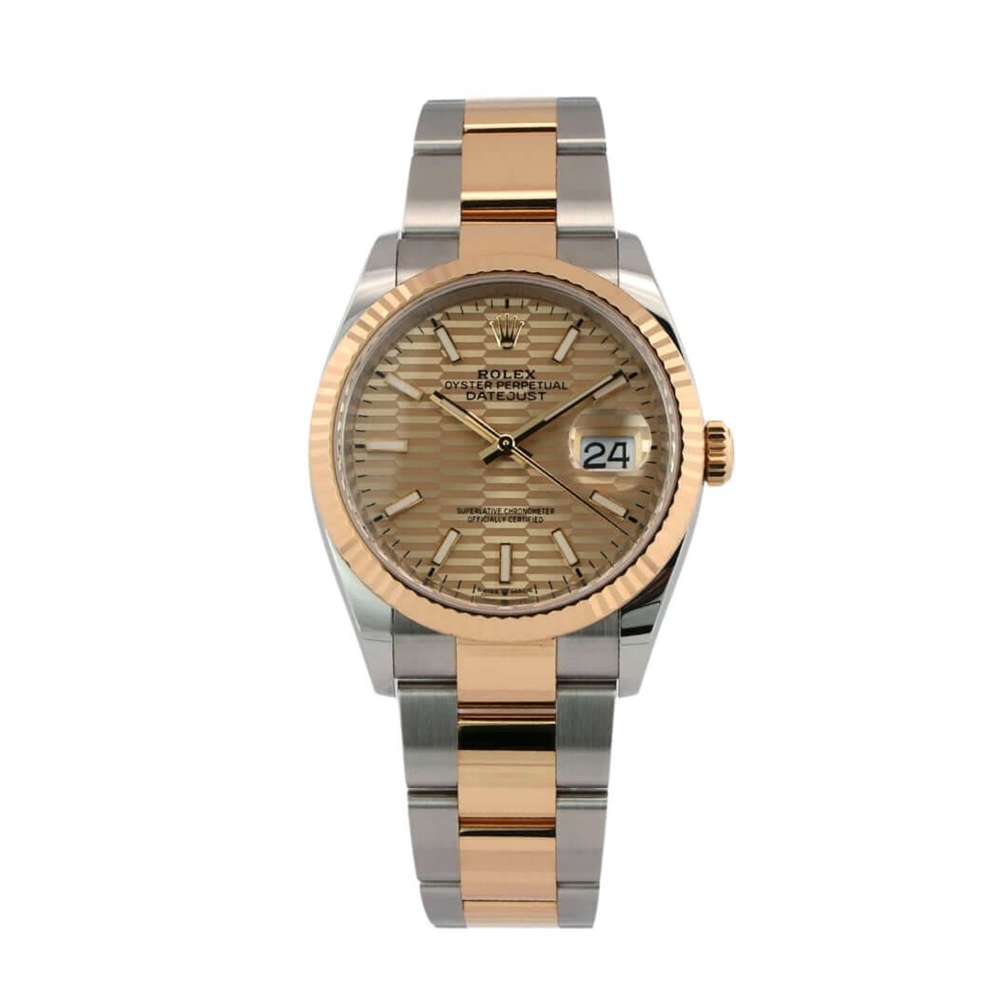 Rolex Datejust 36 126233 (2022) - Champagne wijzerplaat 36mm Staal (2/8)